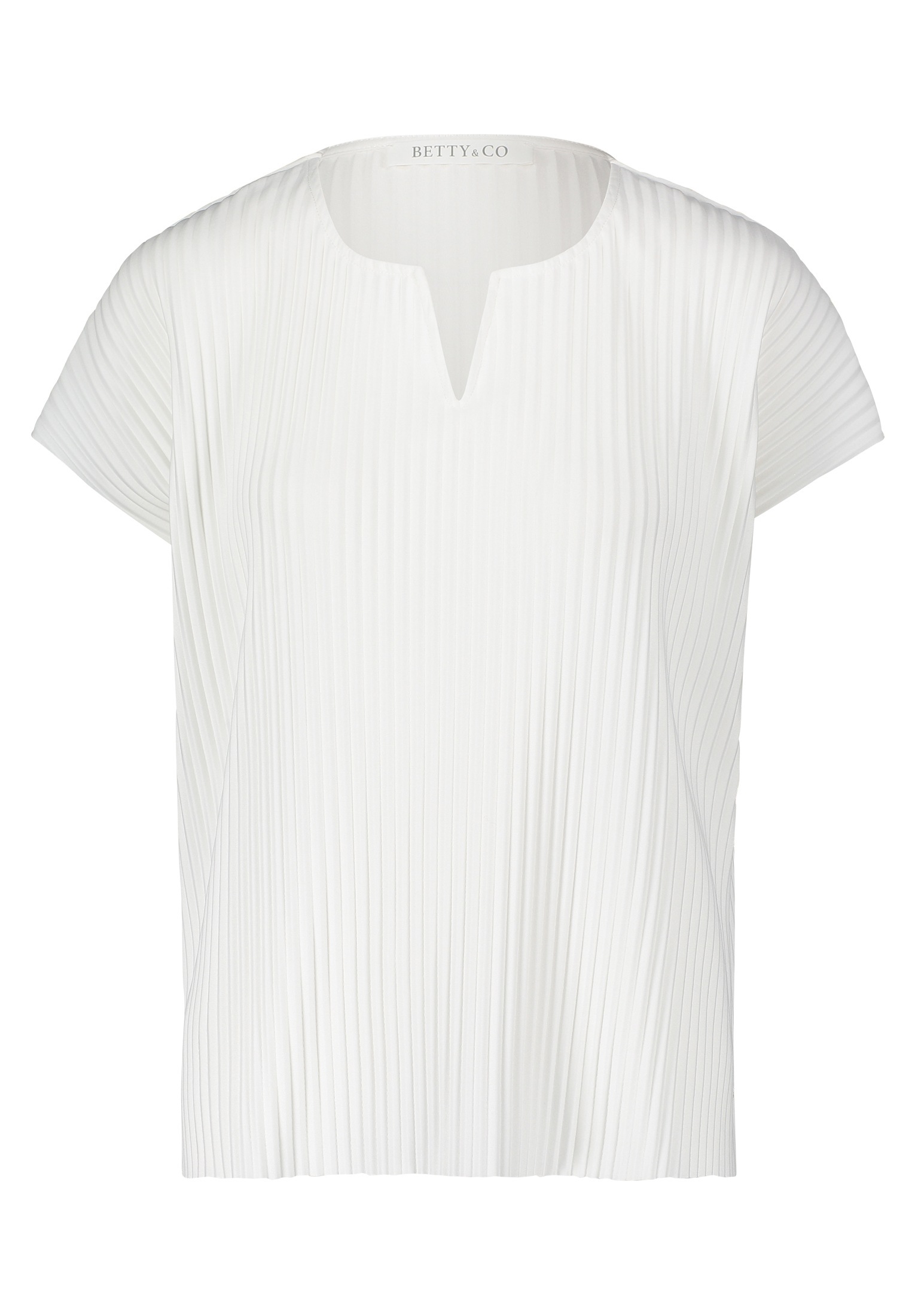 Betty&Co Kurzarmshirt "Betty & Co Damen Kurzarm-Shirt mit Plissee", (1 tlg. günstig online kaufen