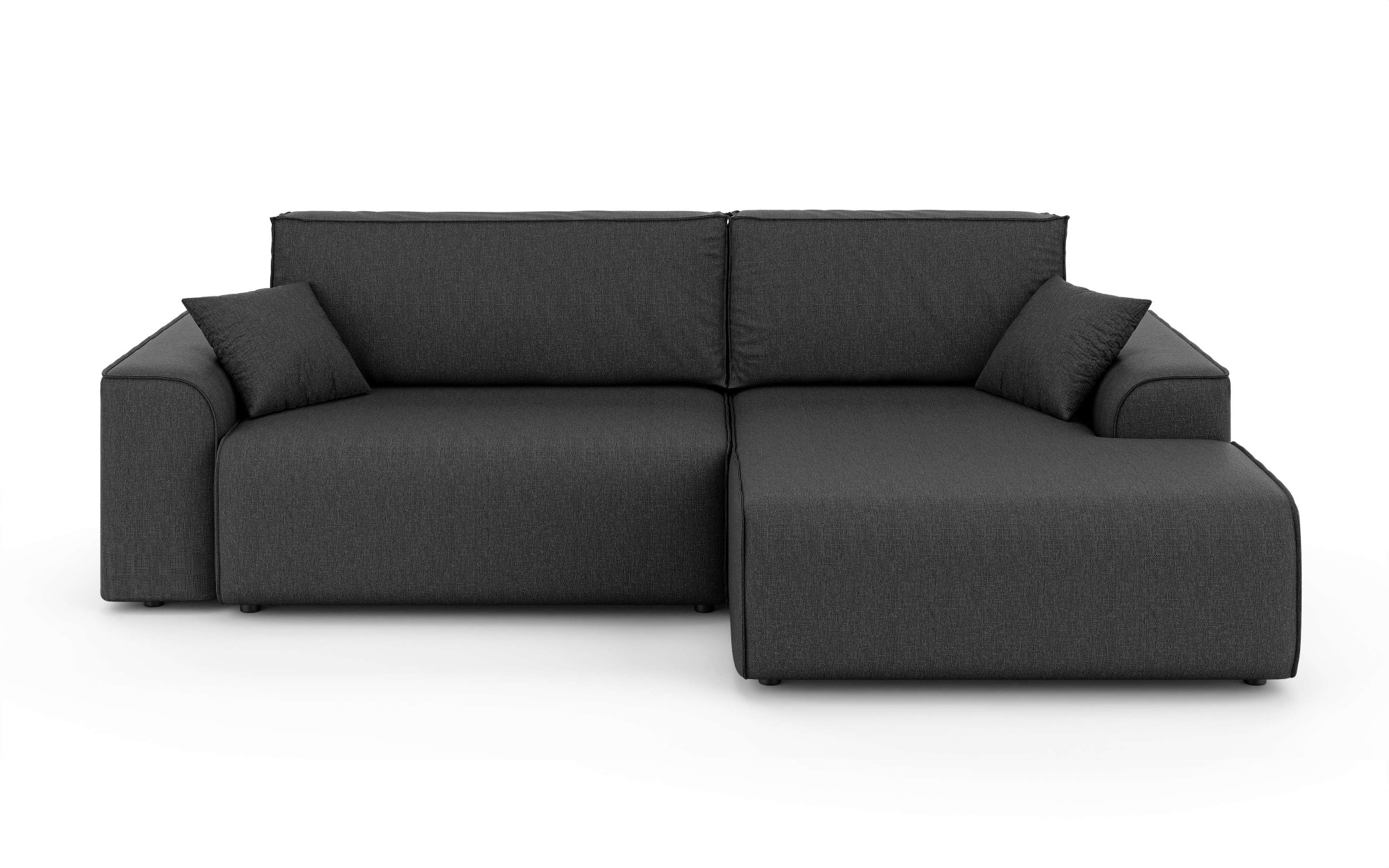 Home affaire Ecksofa »Santenay mit Bettfunktion und Bettkasten, Maße: B/T/H 266/164/90 cm«, L-Form mit Wellenfederung, Schlaffläche: 140x213 cm, auch in Cord