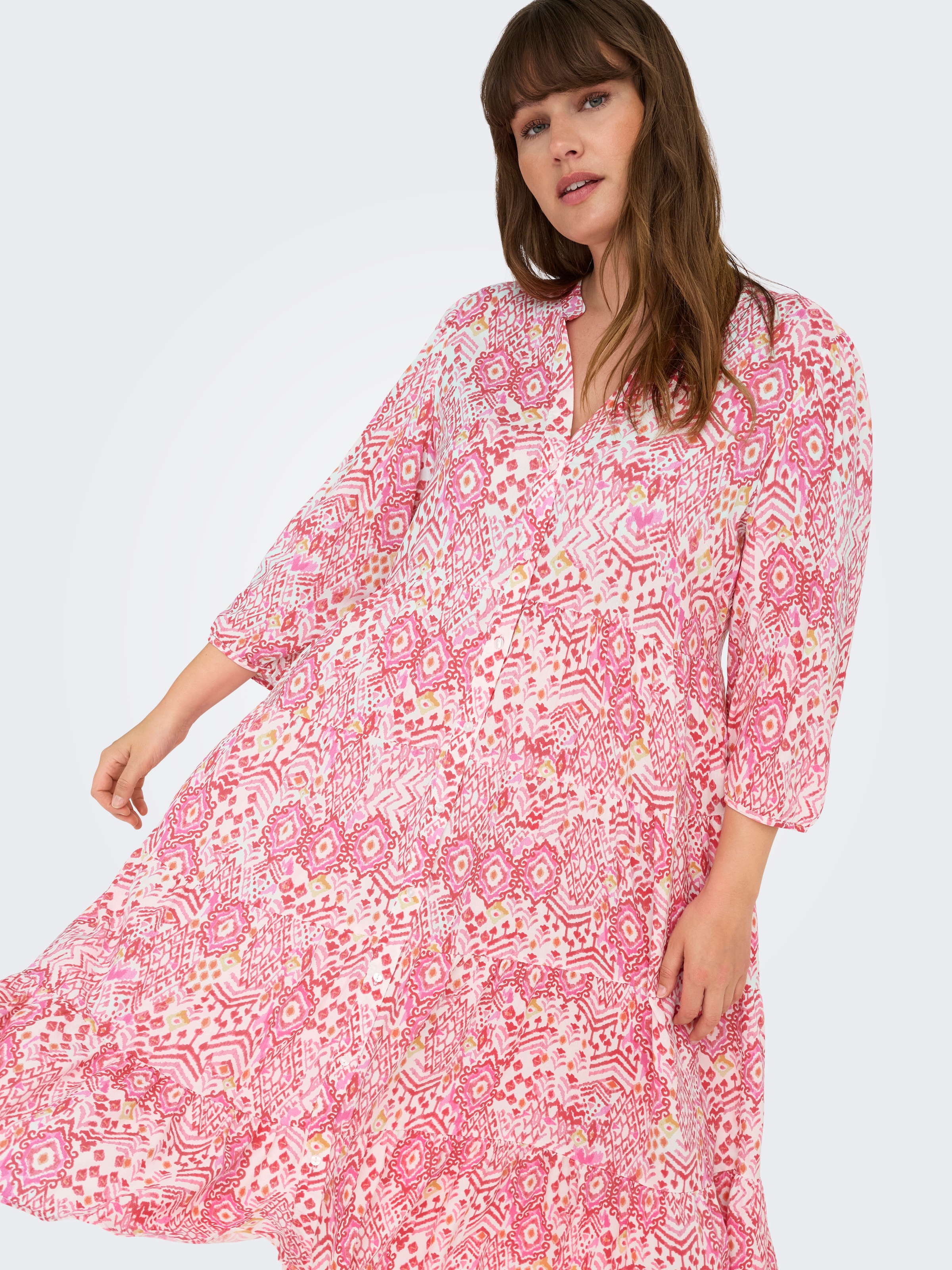 ONLY CARMAKOMA Tunikakleid "CARMILANA 3/4 DRESS WVN NOOS" günstig online kaufen