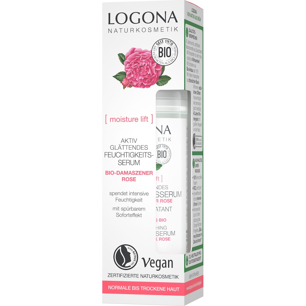 LOGONA Gesichtsserum »Logona moisture lift glätt Feuchtigk.serum«