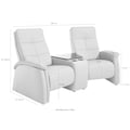 exxpo - sofa fashion 2-Sitzer, mit Relaxfunktion, integrierter Tischablage und Stauraumfach