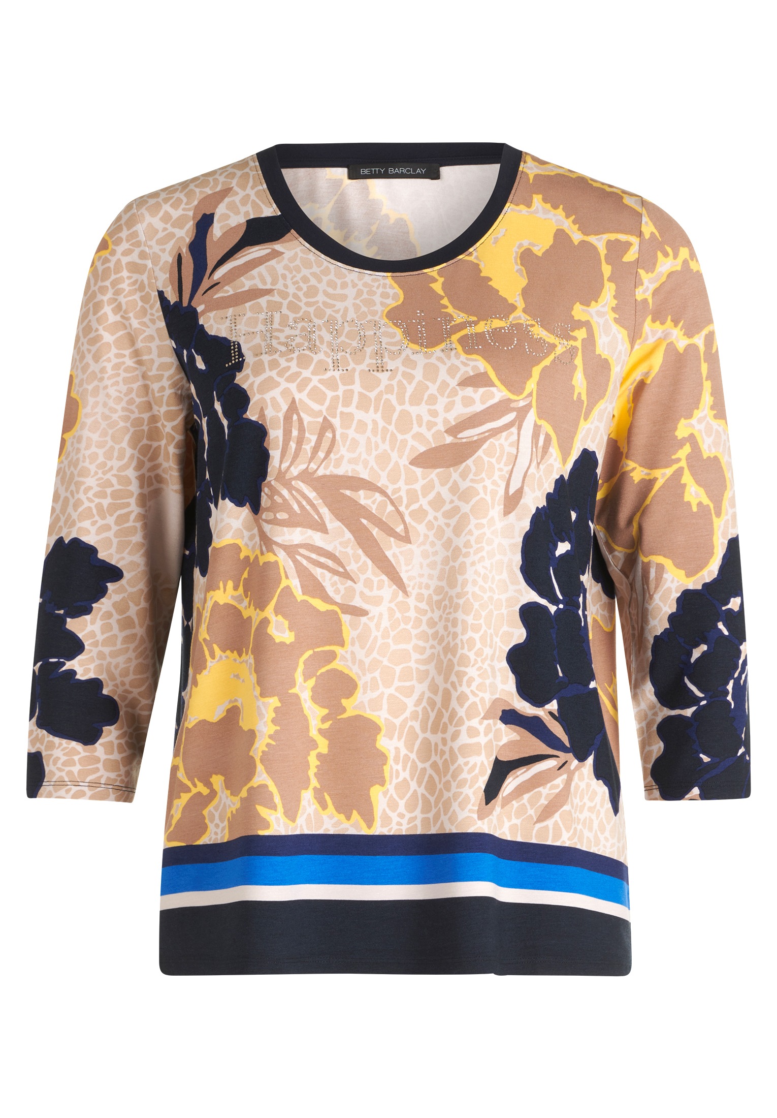 Betty Barclay 3/4-Arm-Shirt »Betty Barclay Ringelshirt mit Rippbündchen«, (1 tlg.), Glitzersteine