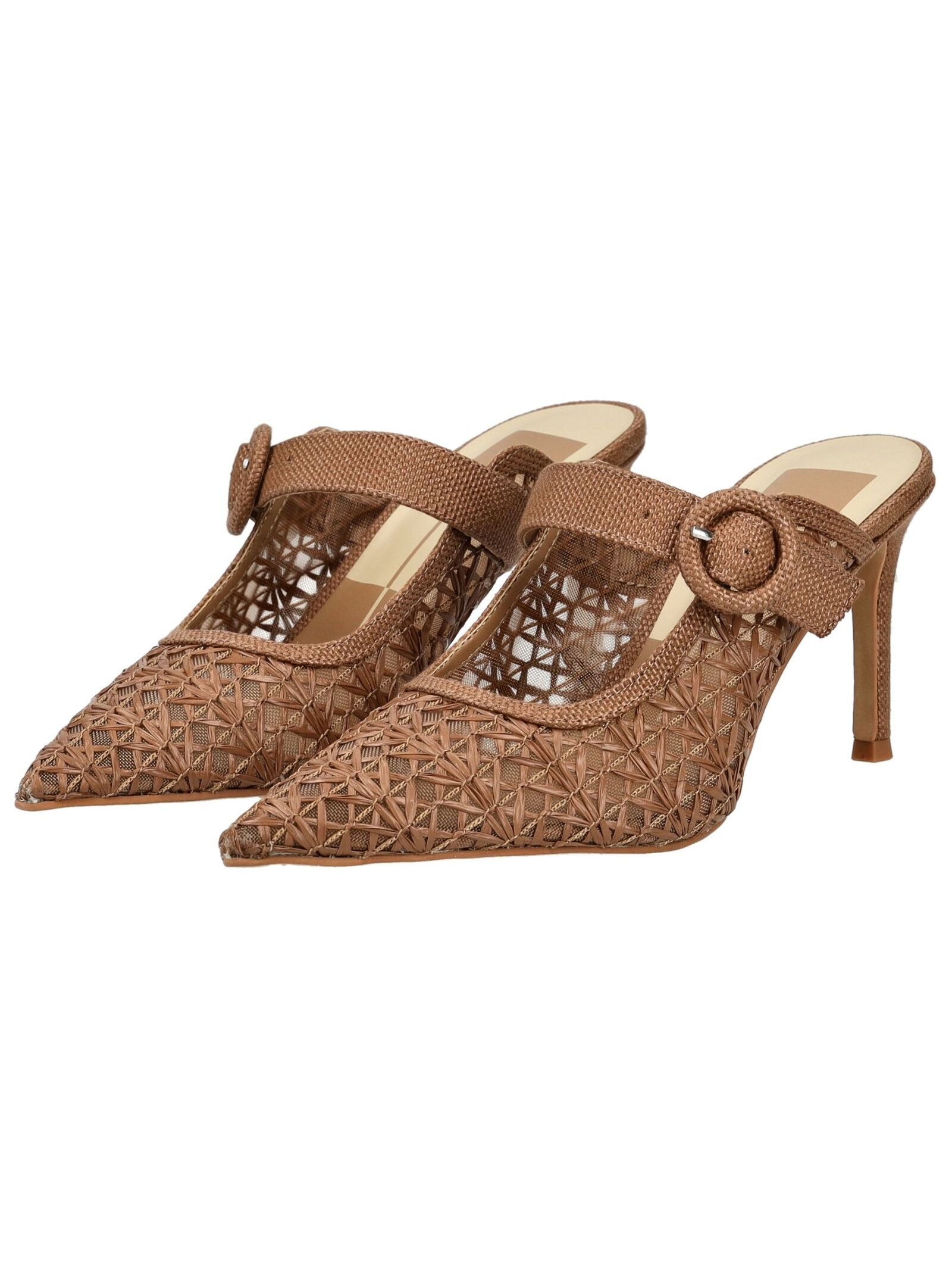 Pantolette DOLCE VITA "Dolce Vita Pantoletten Lederimitat/Textil", Damen, Gr. 40, mittelbraun, Lederimitat, Textil, Schuhe Pantolette 3