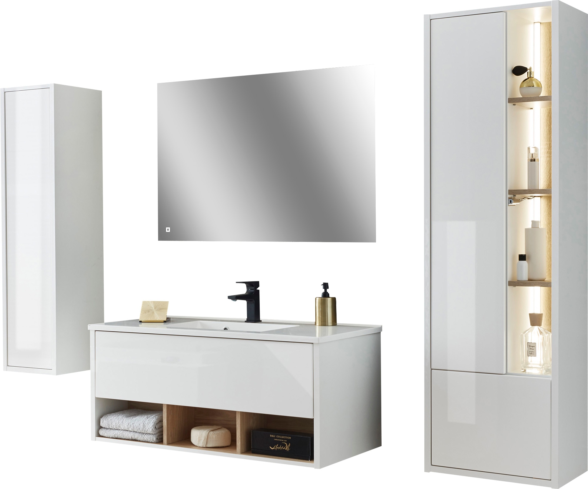 PLACES OF STYLE Badmöbel-Set "Studio Line, Bad im modernen Design, 4-teilig günstig online kaufen