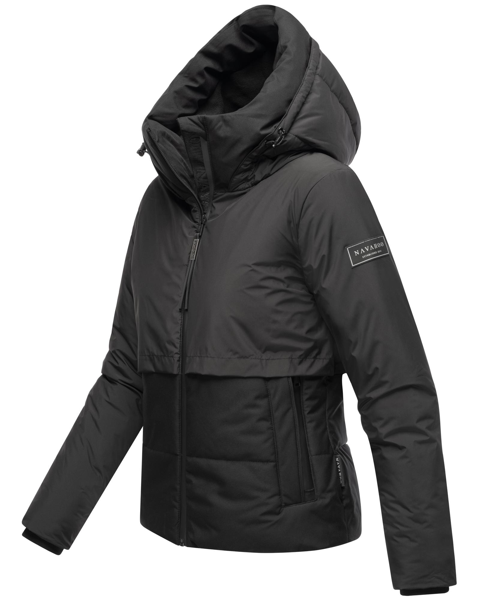 Navahoo Steppjacke »Liebesküken XIV«, mit Kapuze, modische Damen Winterjacke mit Fleece-Innenfutter