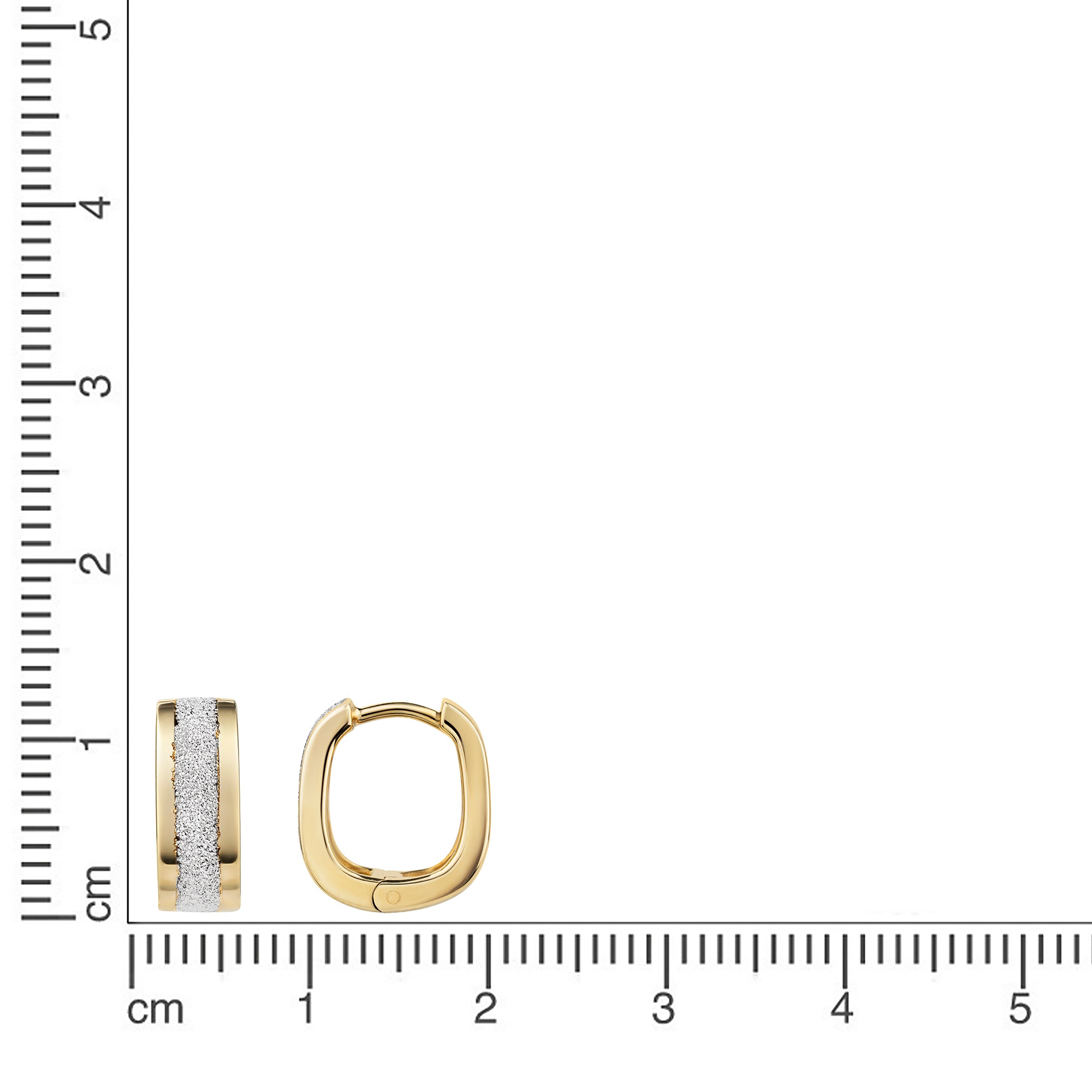 Paar Creolen FIRETTI "Schmuck Geschenk Silber 925 Ohrschmuck Ohrringe", gelbgoldfarben, silberfarben, Ohrringe, Damen, Silber 925 (Sterlingsilber) 2