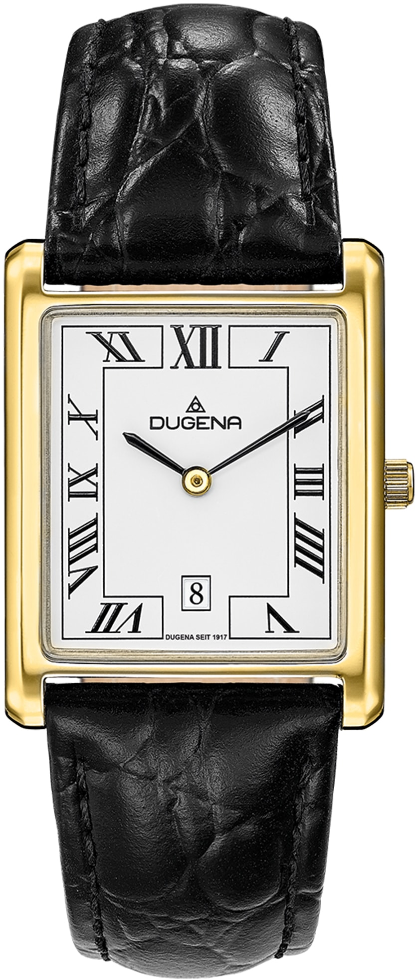 Dugena Quarzuhr »Quadra Classica, 4460726-1«, Armbanduhr, Damenuhr, Herrenuhr, Datum
