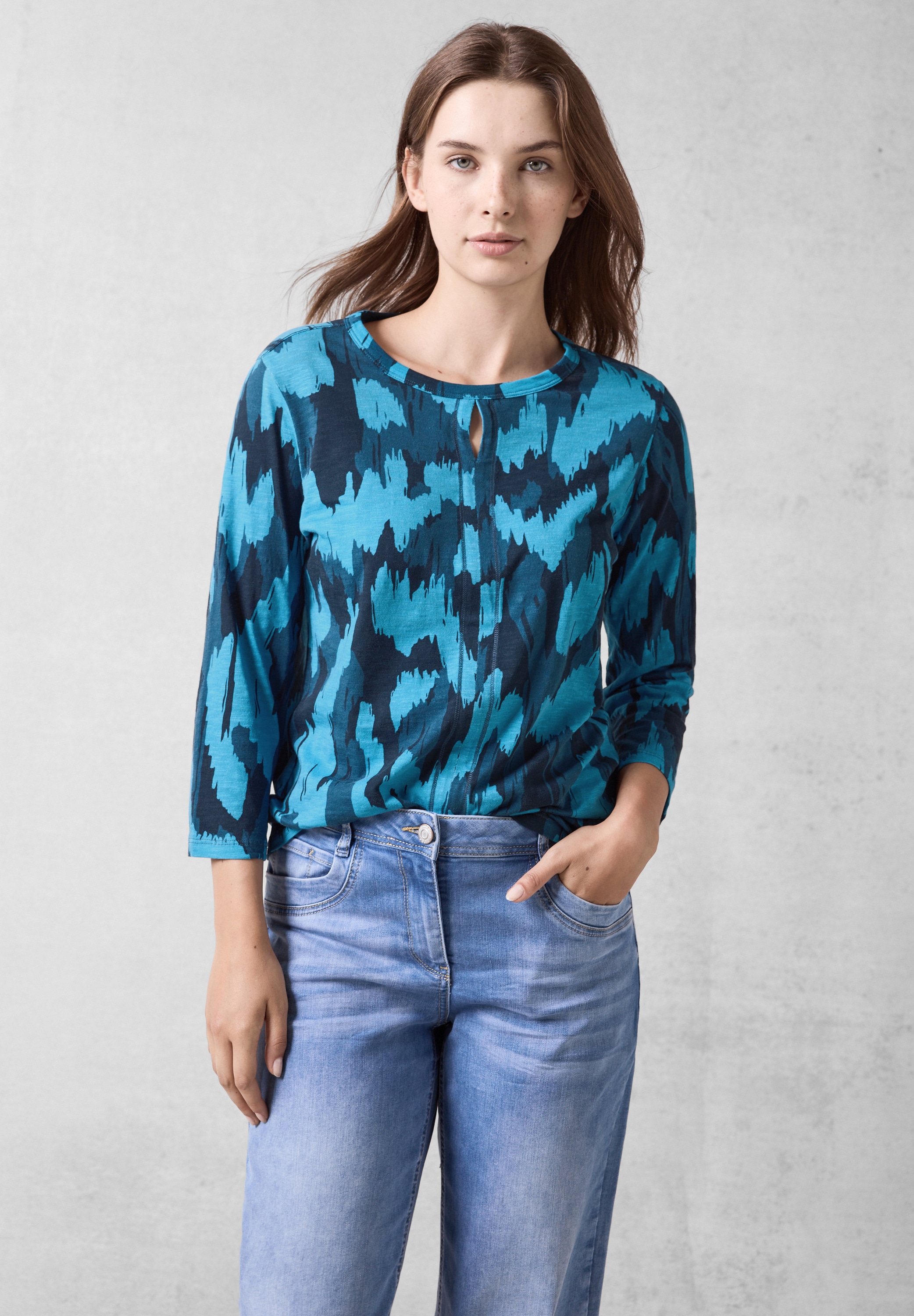 Print-Shirt, aus reiner Baumwolle