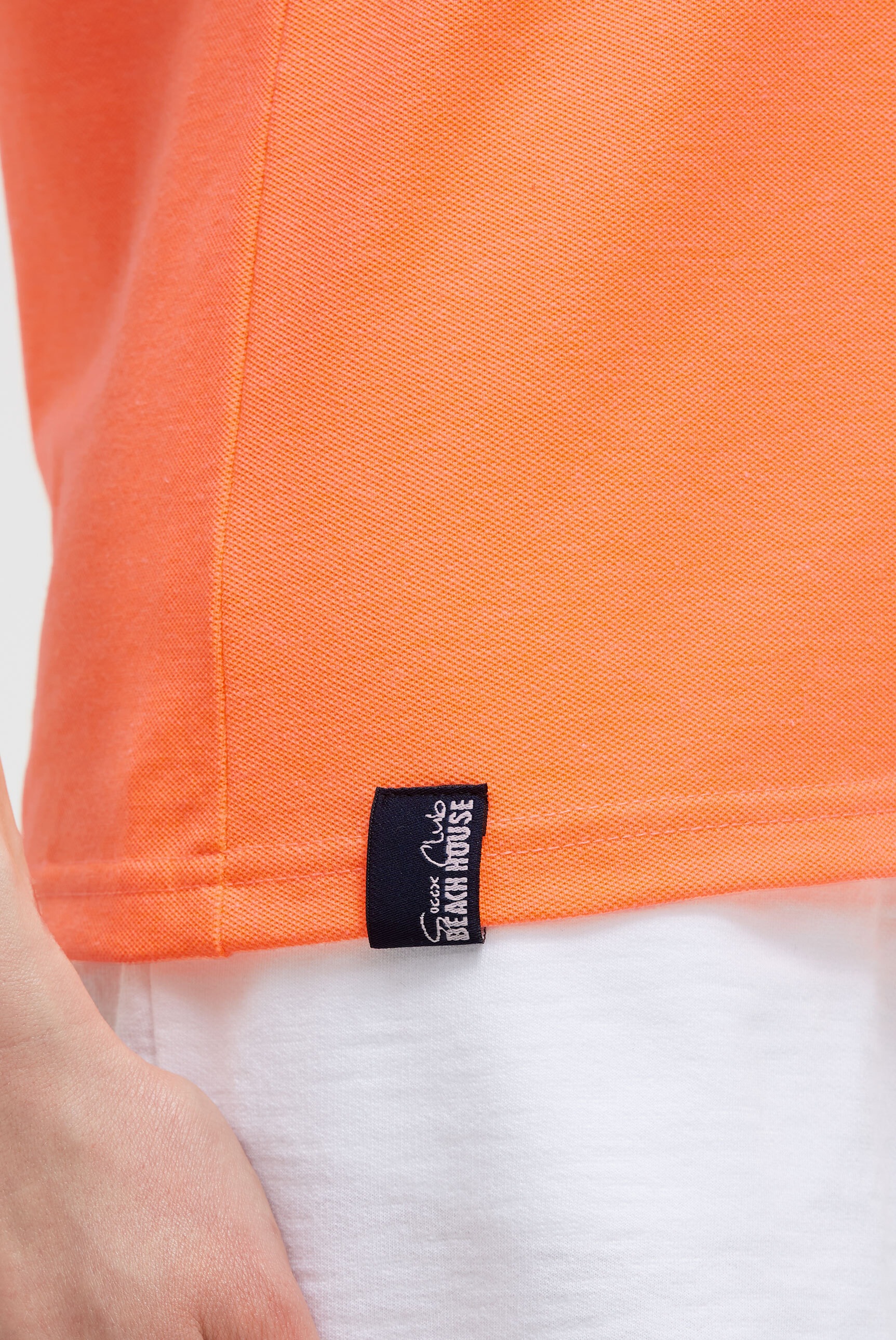 SOCCX Poloshirt mit Puff-Print