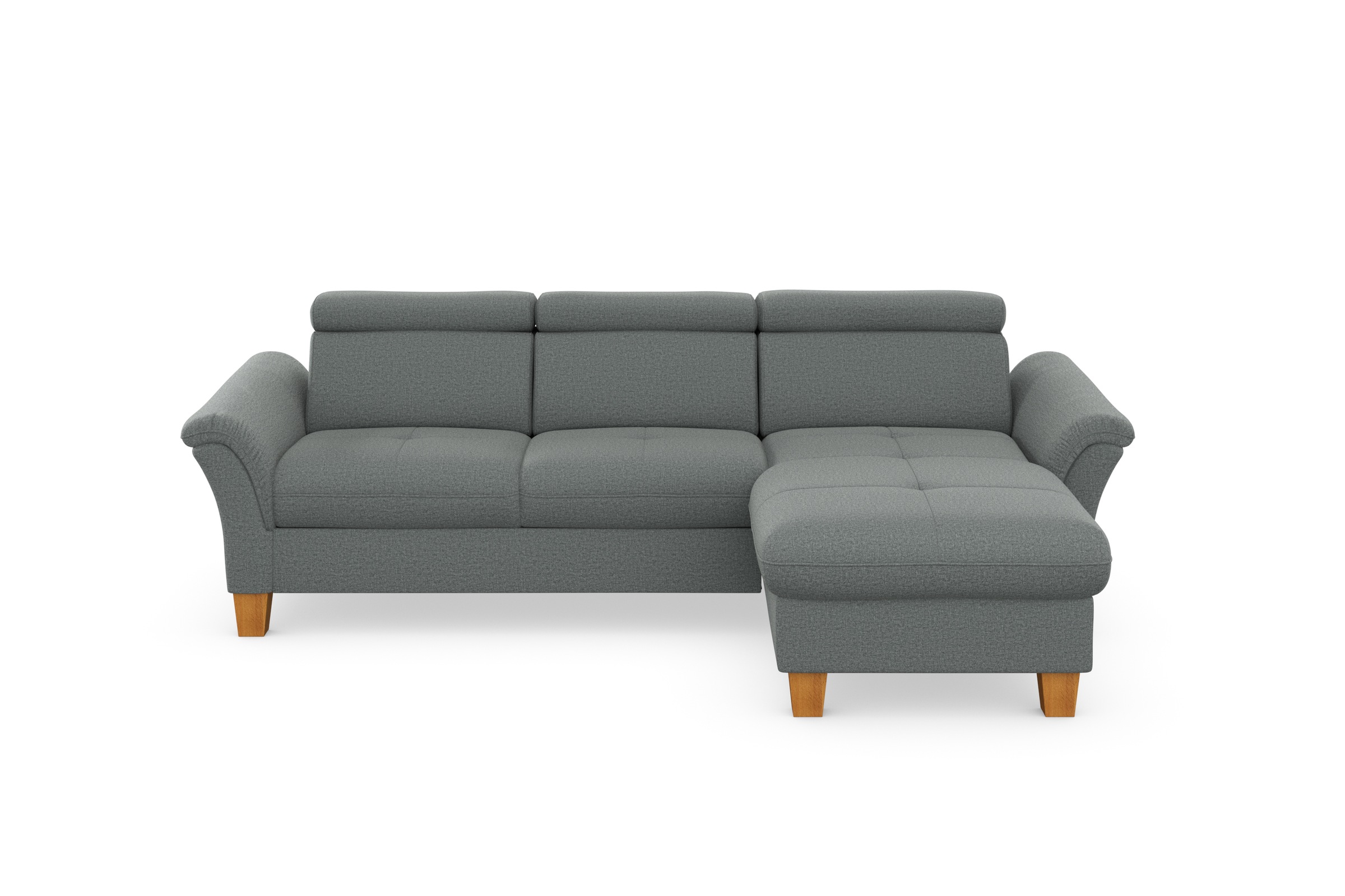 Home affaire Ecksofa »Lindgren L-Form«, wahlweise mit Bett mit klappbaren Rollen, Kasten und Kopfverstellung