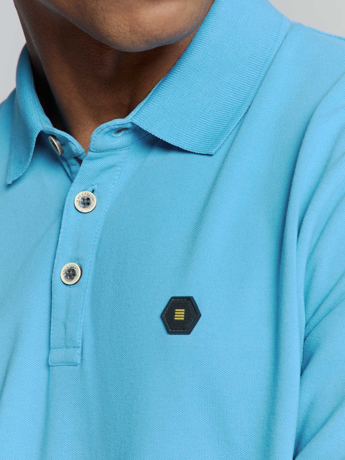 NO EXCESS Poloshirt »No Excess Poloshirt Polo Pique Garment Dyed«