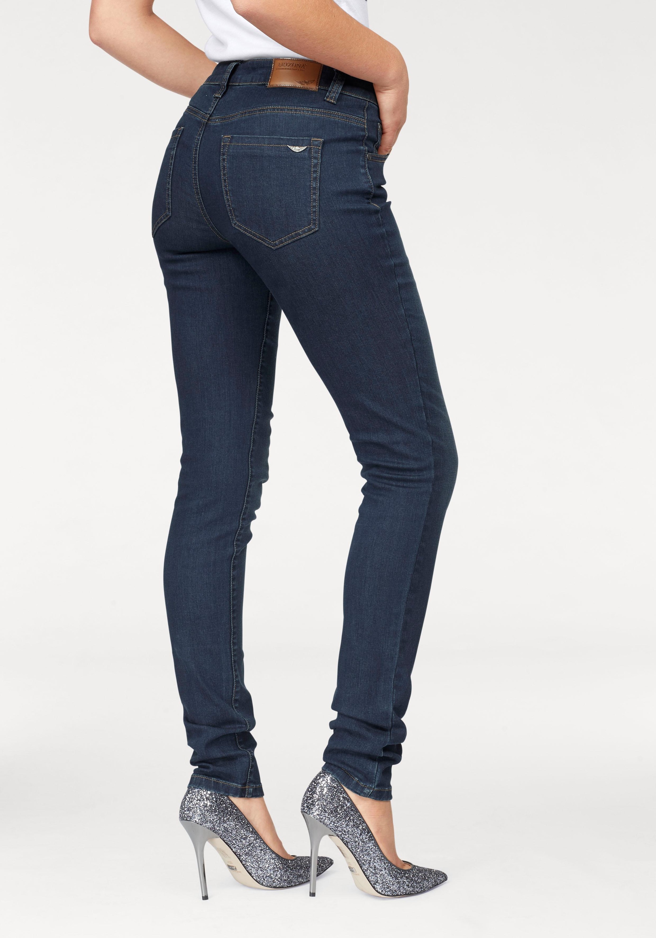 Arizona Slim-fit-Jeans "Curve-Collection" hohe Leibhöhe, Five-Pocket-Design günstig online kaufen