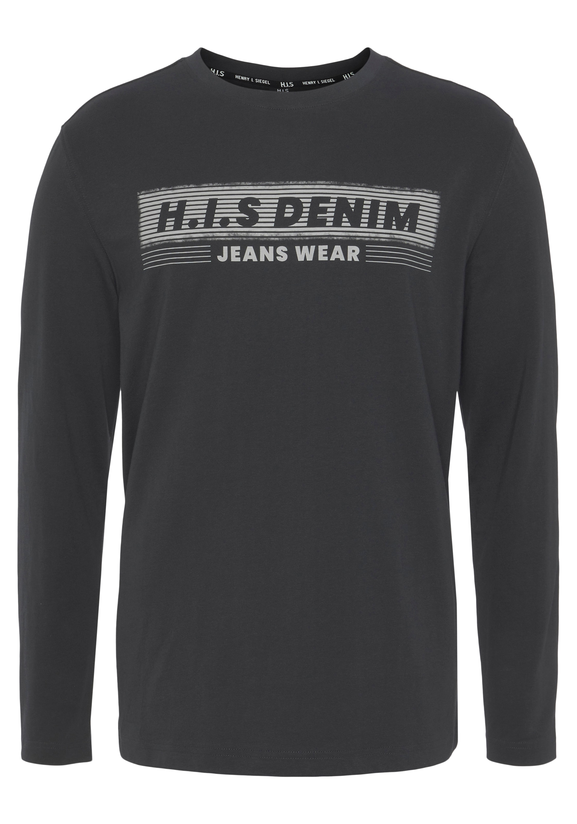 H.I.S Longsleeve, Langarm, bedruckt, Rundhalsausschnitt, für die Freizeit