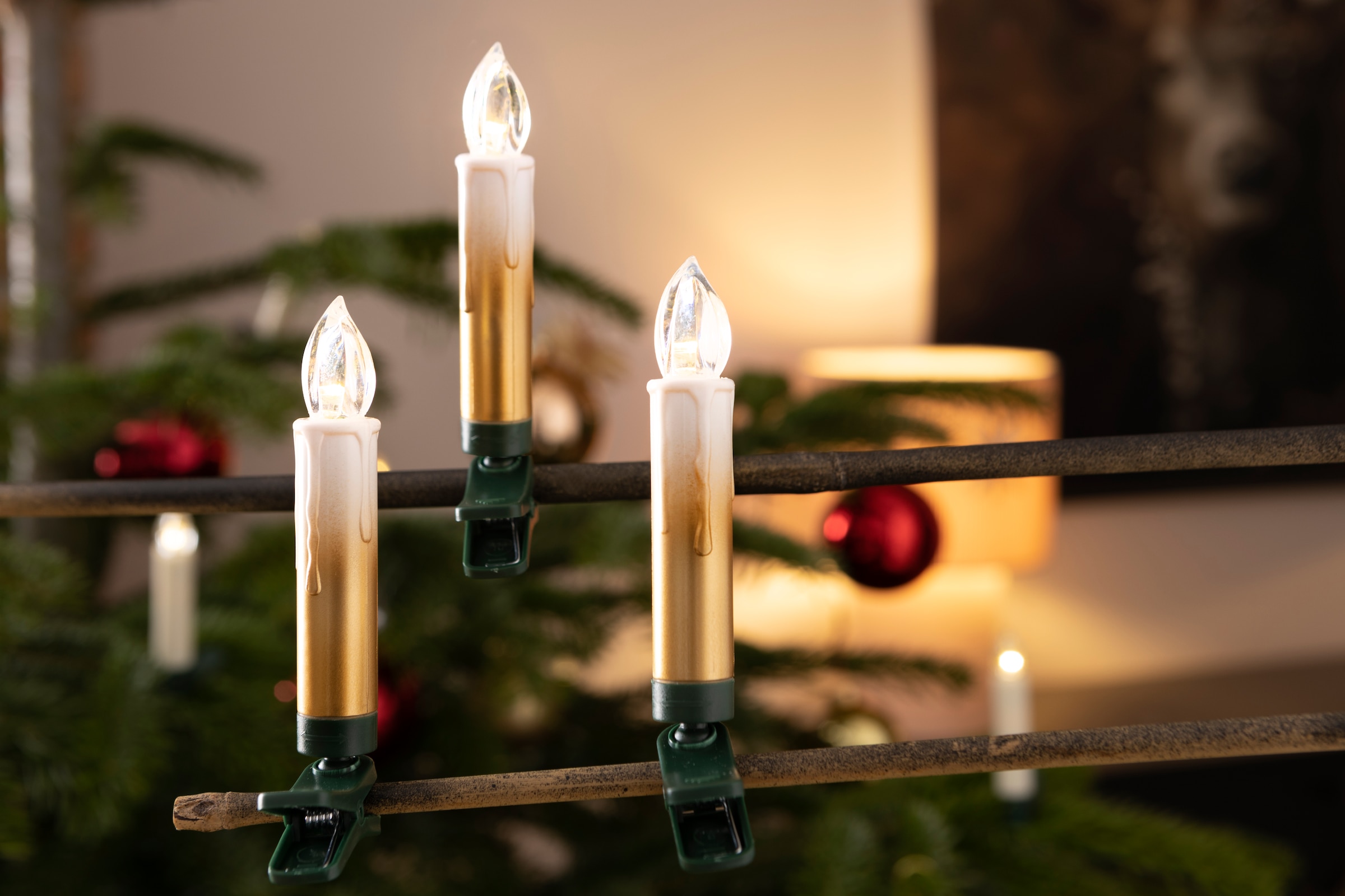 10,2 LED-Christbaumkerzen kabellos Farbverlauf, mit cm«, »Ahmady, Weihnachtsdeko, Christbaumschmuck BAUR Leonique Höhe Kerzen 25 St.-flammig, 25 ca. | bestellen