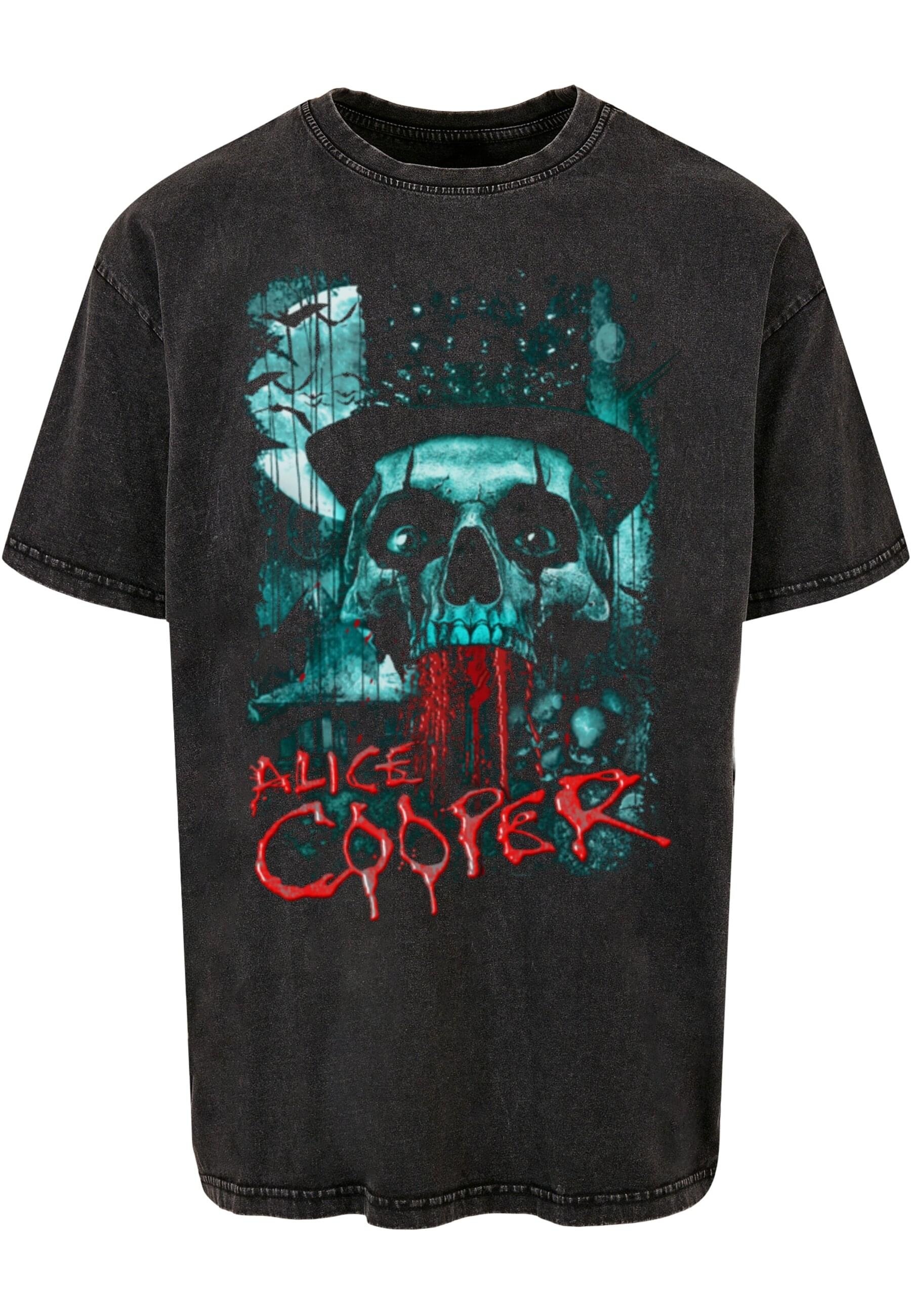 Merchcode T-Shirt "Merchcode Herren Alice Cooper - Skull Eyes Washed Oversi günstig online kaufen