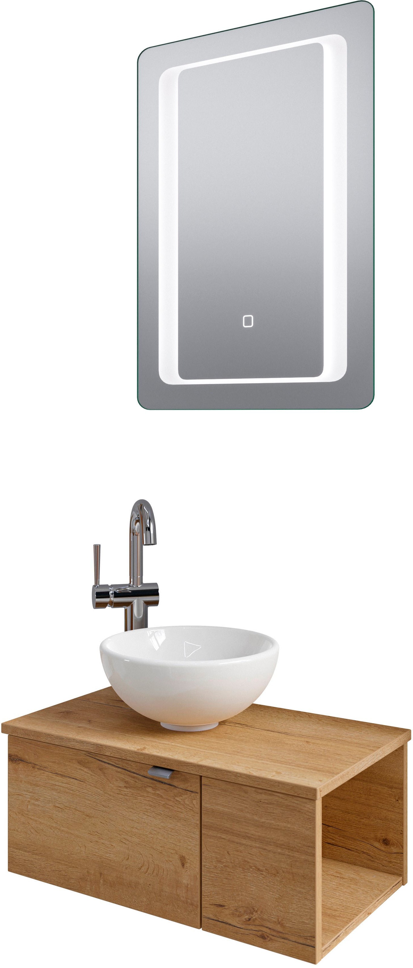 Saphir Badmöbel-Set "Serie 6915" 4 Stk. tlg. Gäste-Bad, 61 cm breit, mit LE günstig online kaufen