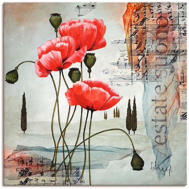 Artland Wandbild »Klatschmohn«, Blumen, (1 St.), als Leinwandbild,  Wandaufkleber oder Poster in versch. Größen kaufen | BAUR