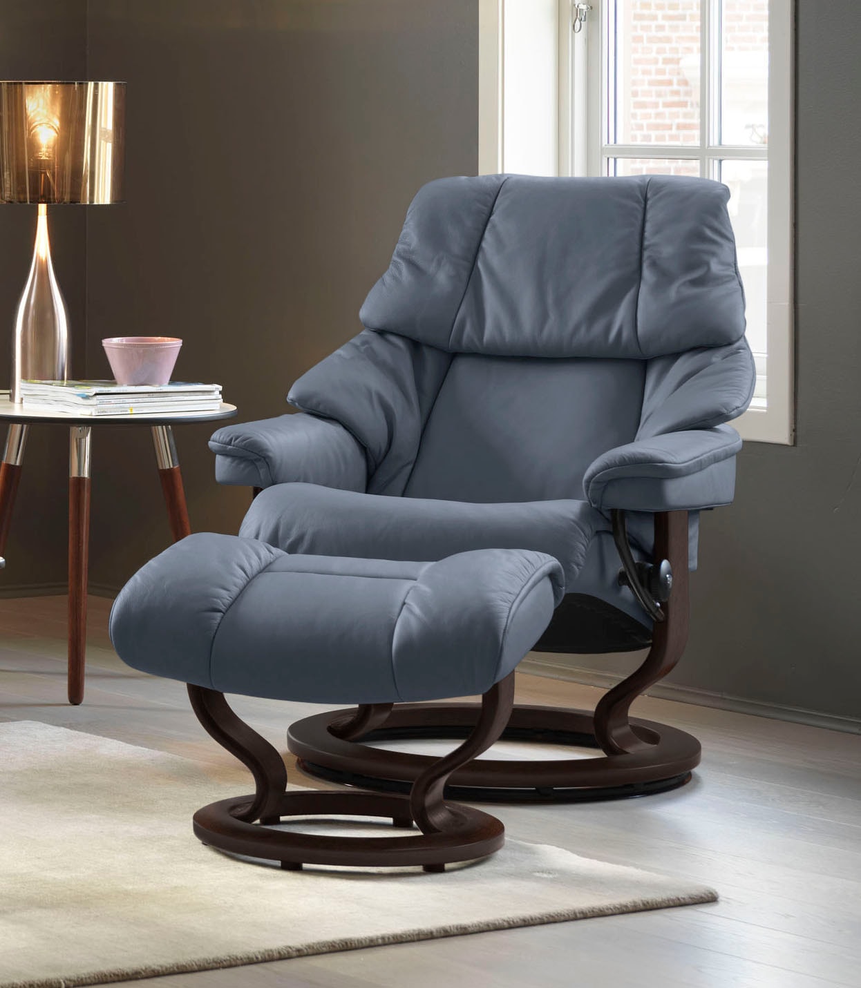 Stressless Fußhocker "Reno", mit Classic Base, Gestell Braun