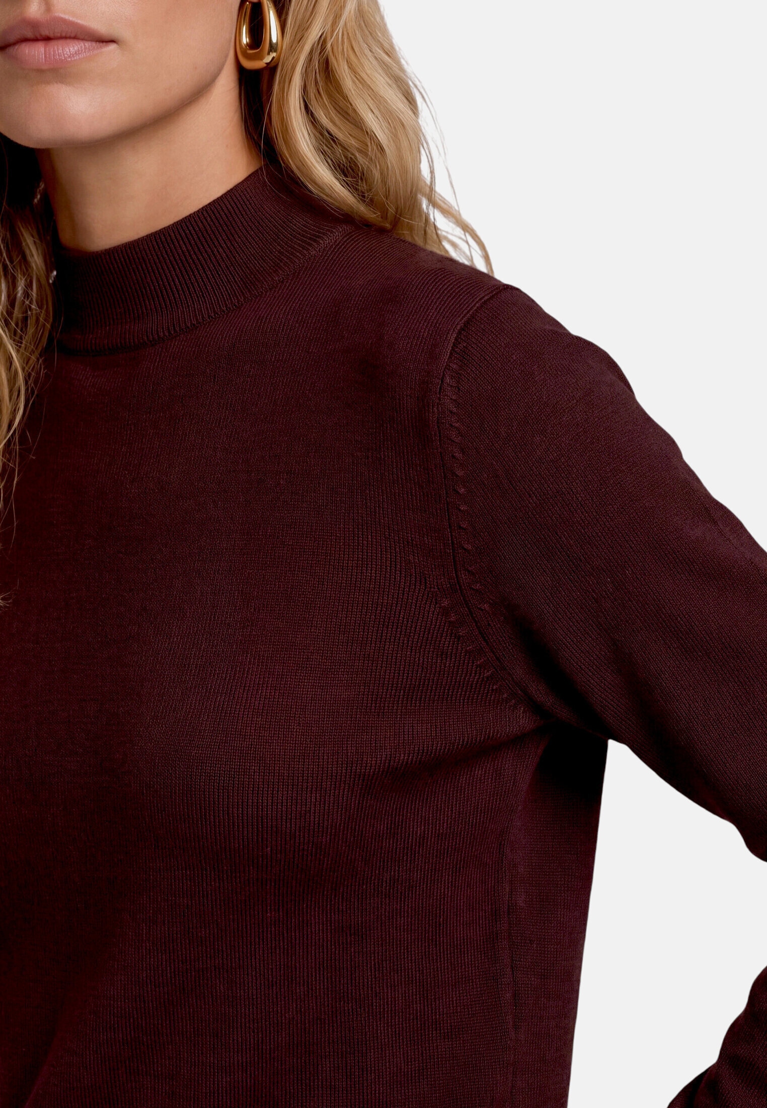 Zero Strickpullover »Damen mit Stehkragen« 1 Material