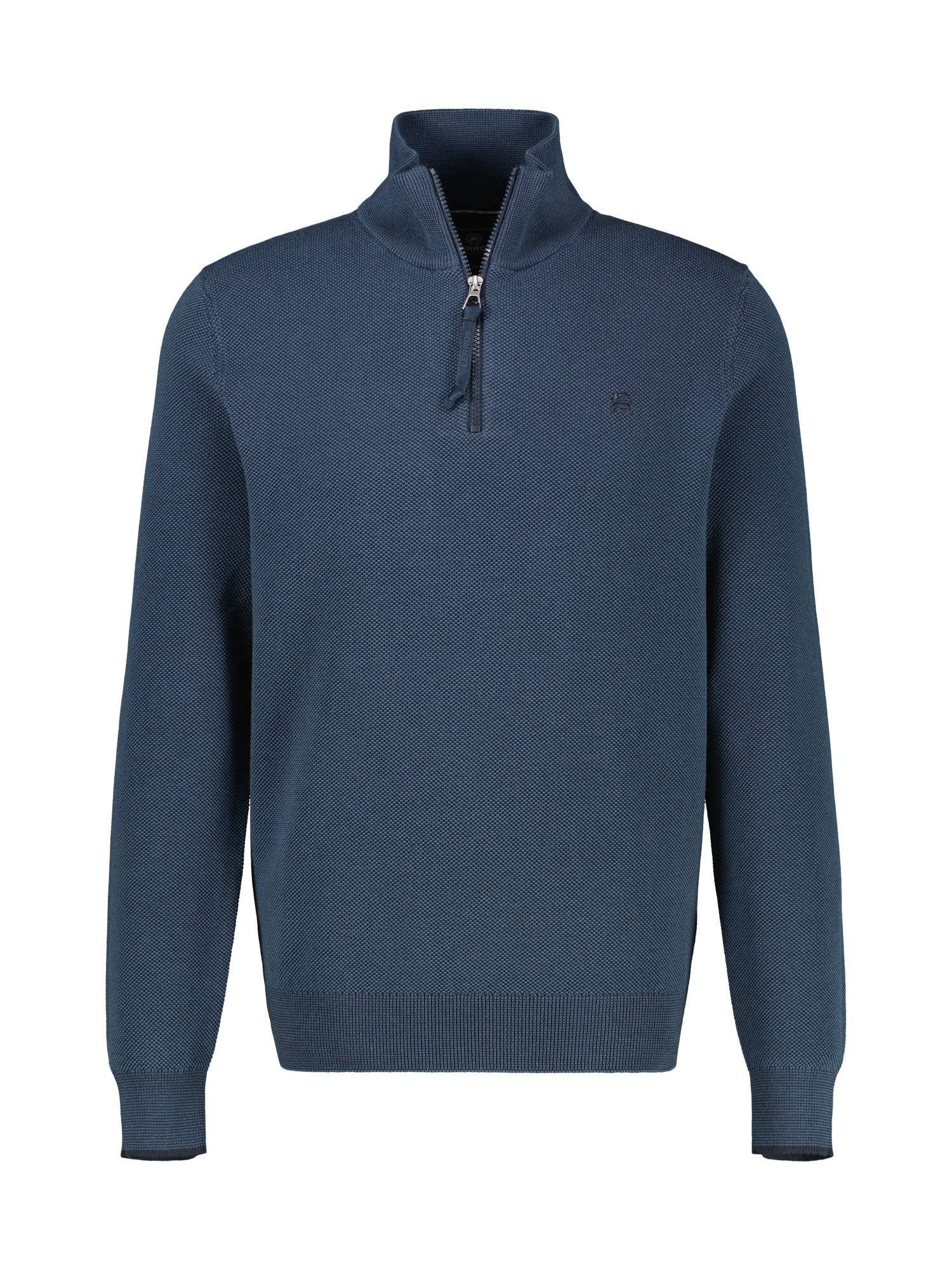 LERROS Sweatshirt »Troyer in Strukturqualität«, Herrensweatshirt aus 100% Baumwolle & Troyer-Kragen mit Reißverschluss
