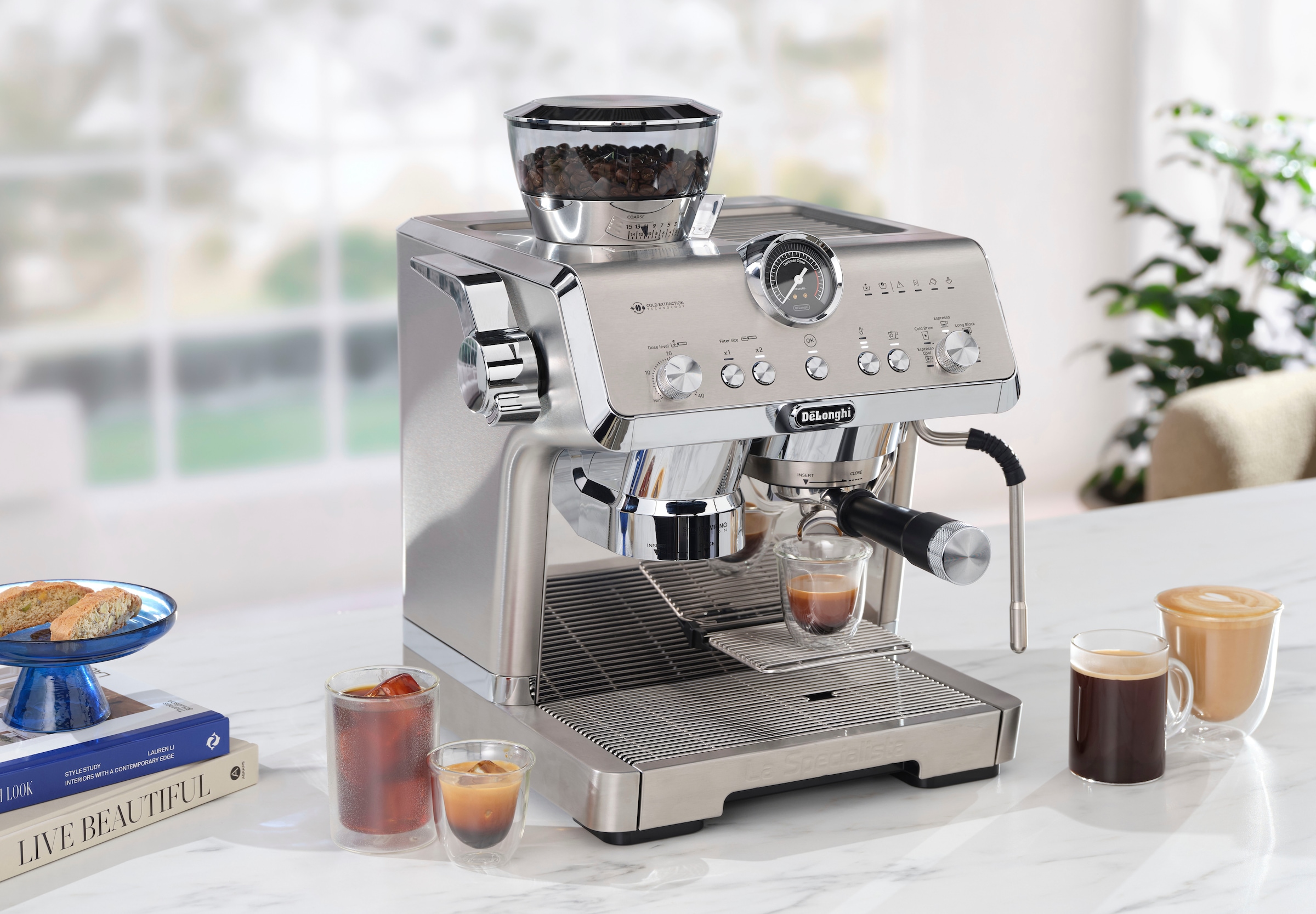 De'Longhi Espressomaschine »La Specialista Opera Cold Brew EC9555.M«, Metall