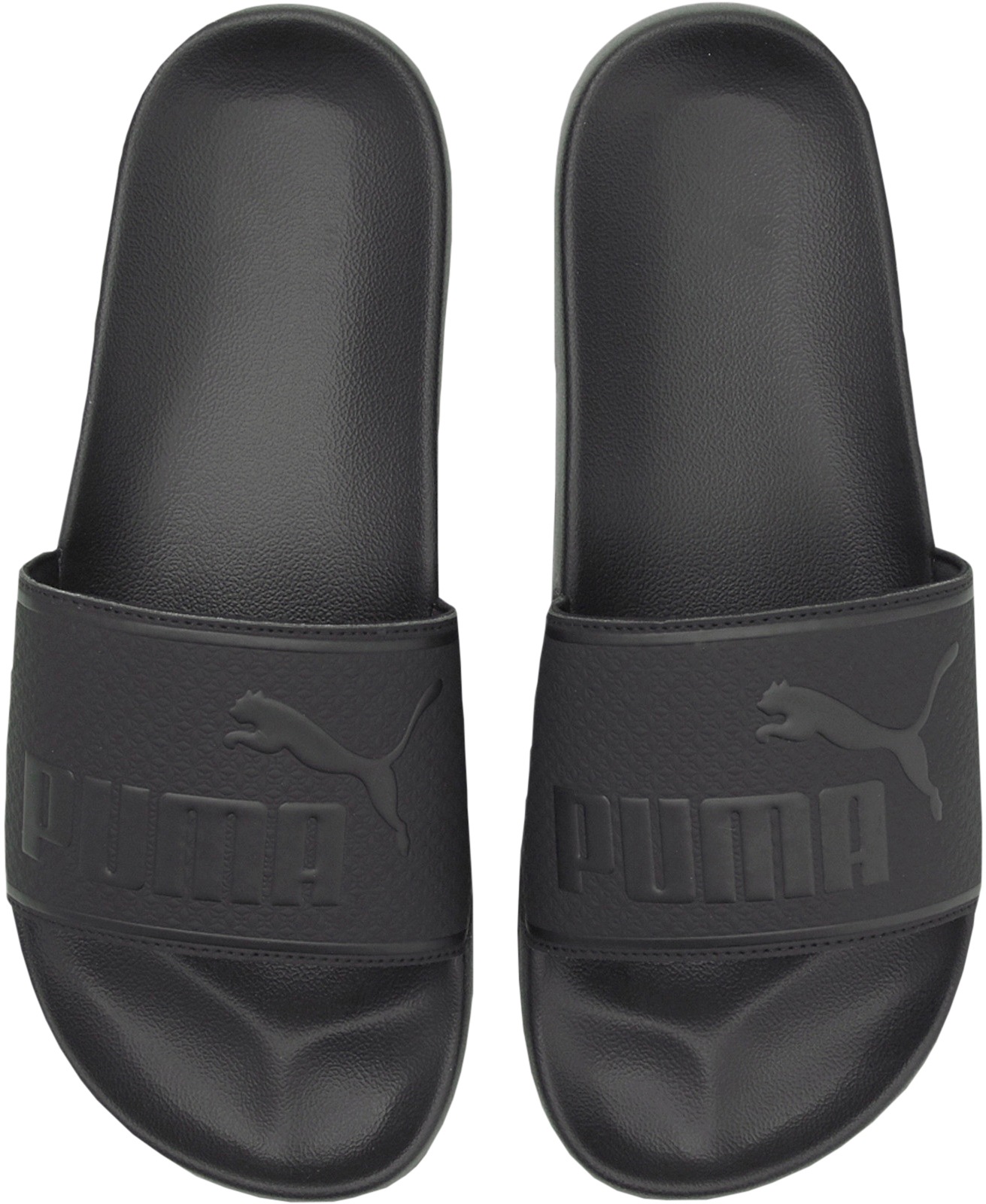 Badesandale PUMA "LEADCAT 2.0 BX", Herren, Gr. 44,5, schwarz (puma schwarz, puma schwarz), Synthetik, unifarben, Schuhe, gepolsterter Lederriemen, geformtes Fußbett 3