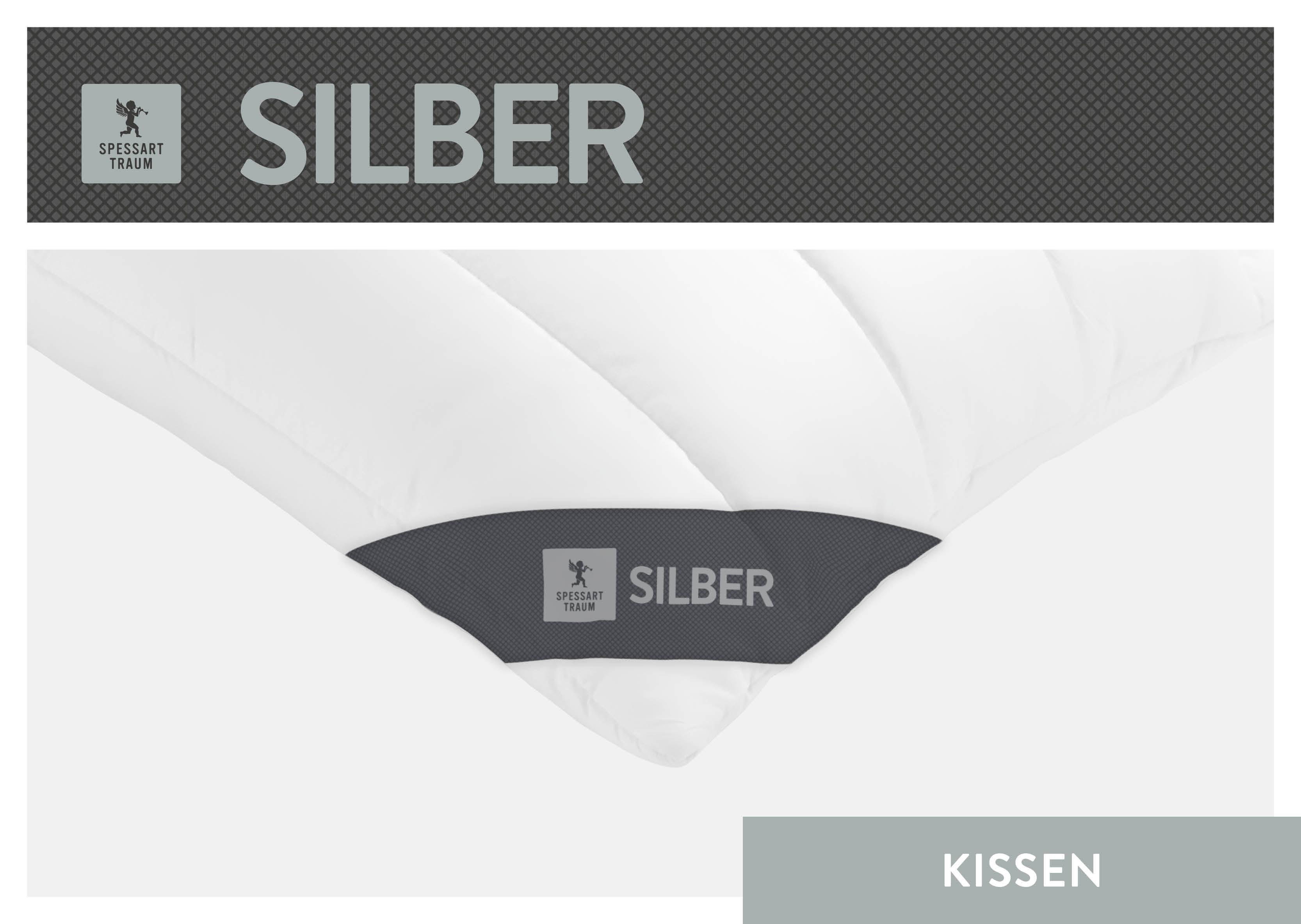 Thumbnail - SPESSARTTRAUM Baumwollkissen "Silber", (1 St.), hergestellt in Deutschland, allergikerfreundlich