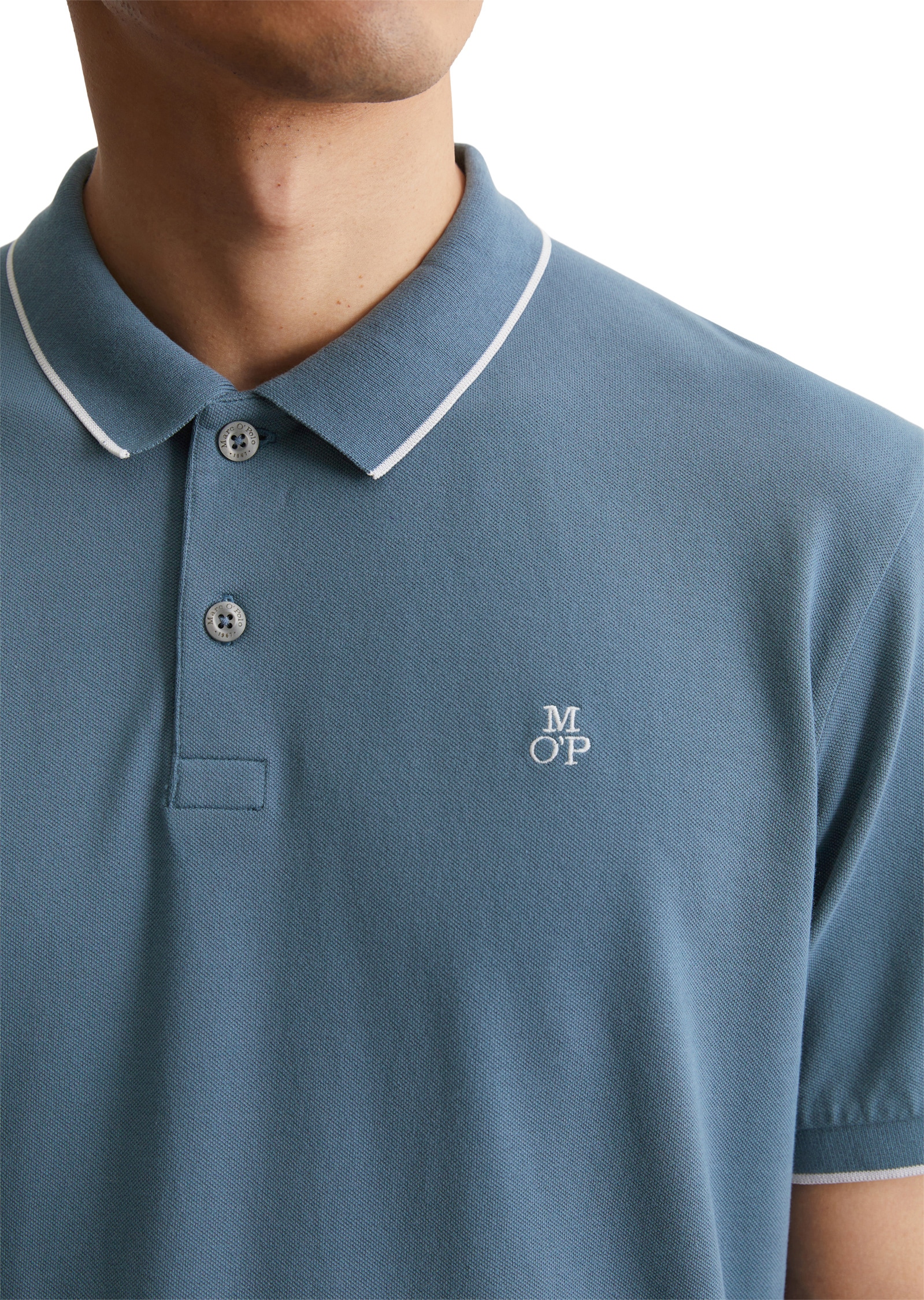Marc O'Polo Poloshirt »aus Bio-Baumwoll-Mix«