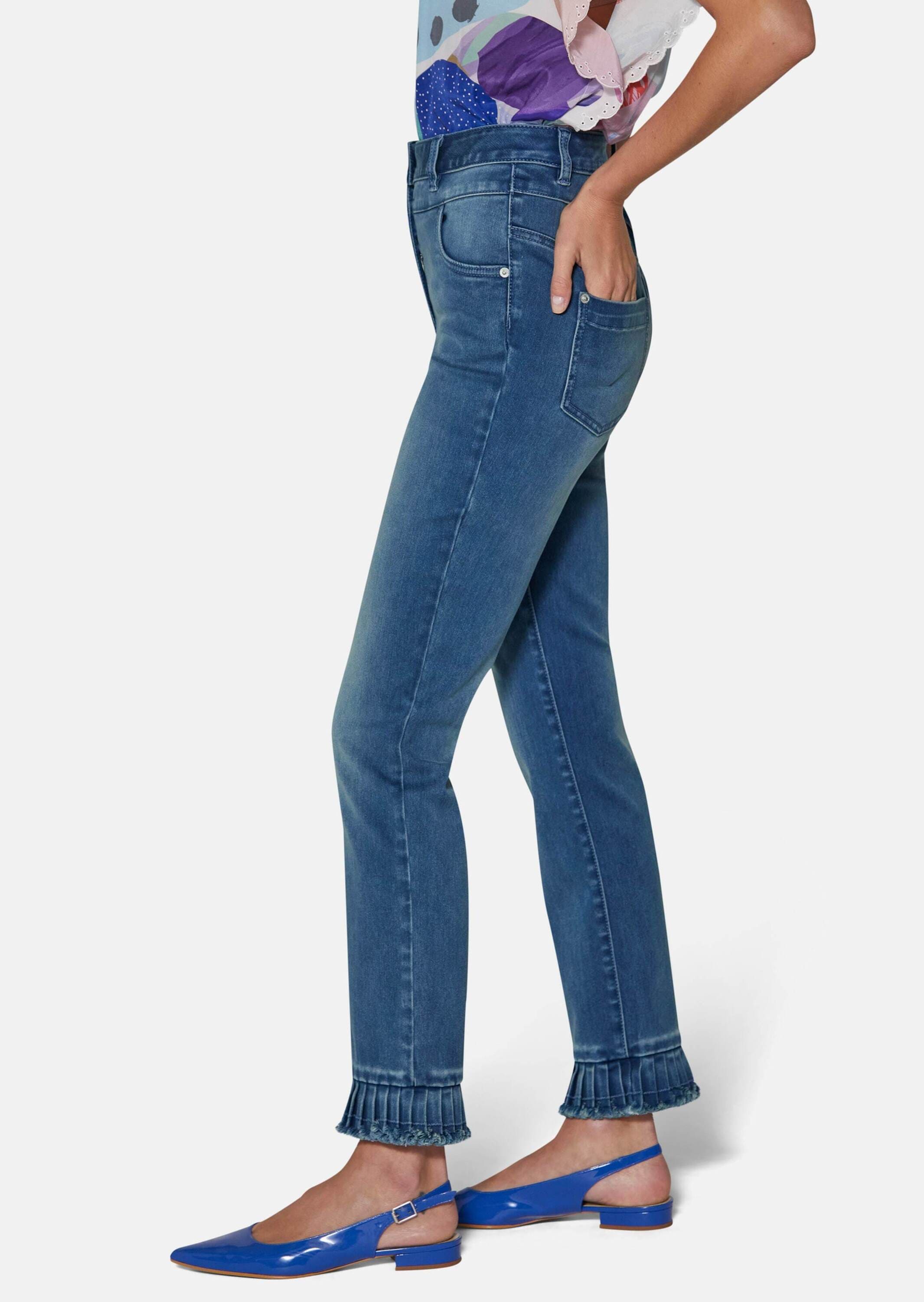 MADELEINE Regular-fit-Jeans »Jeans Jeans mit Plissee-Saum«