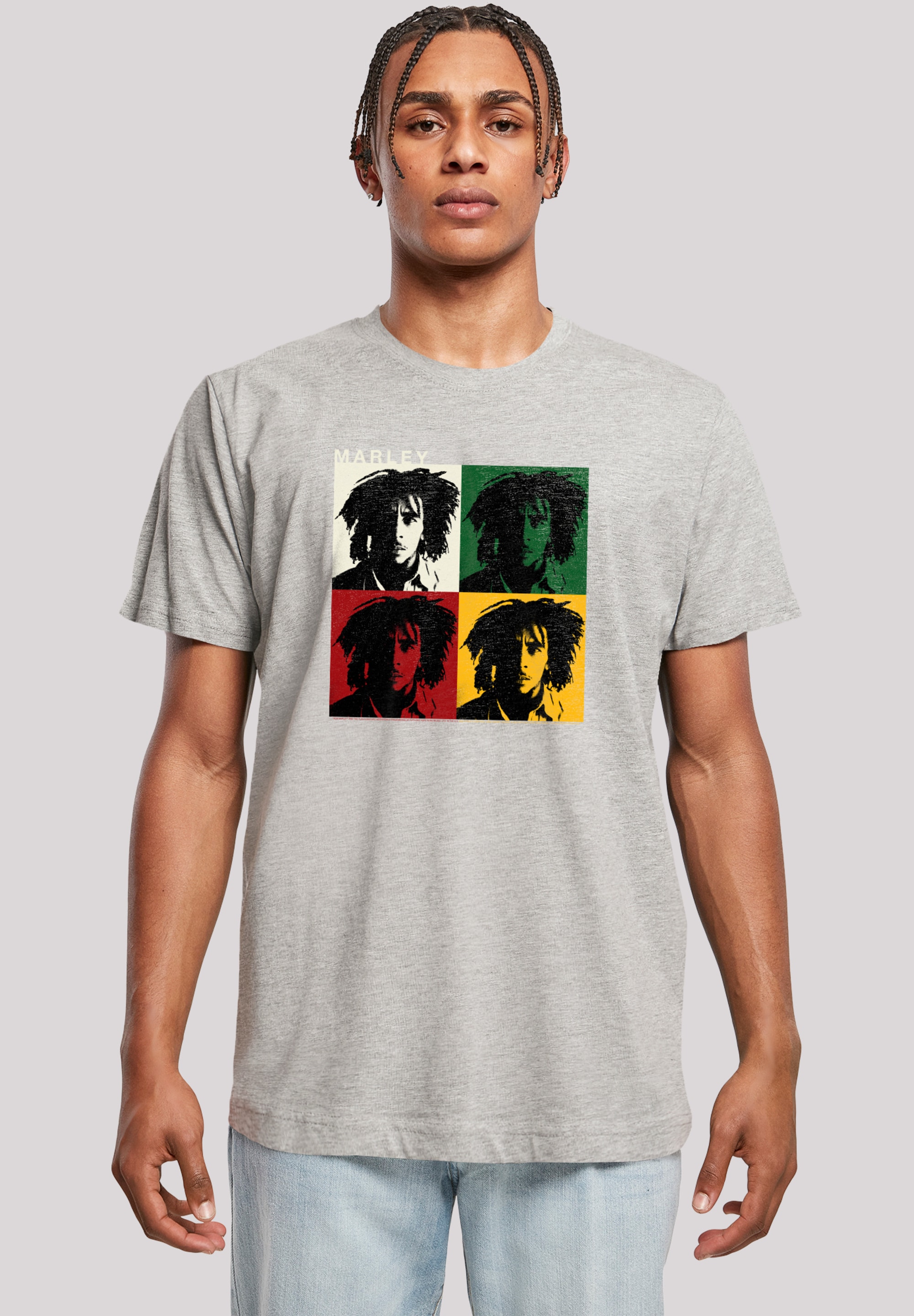 F4NT4STIC T-Shirt "Bob Marley Colour Blocks Two Sleeves Reggae Music", Prem günstig online kaufen