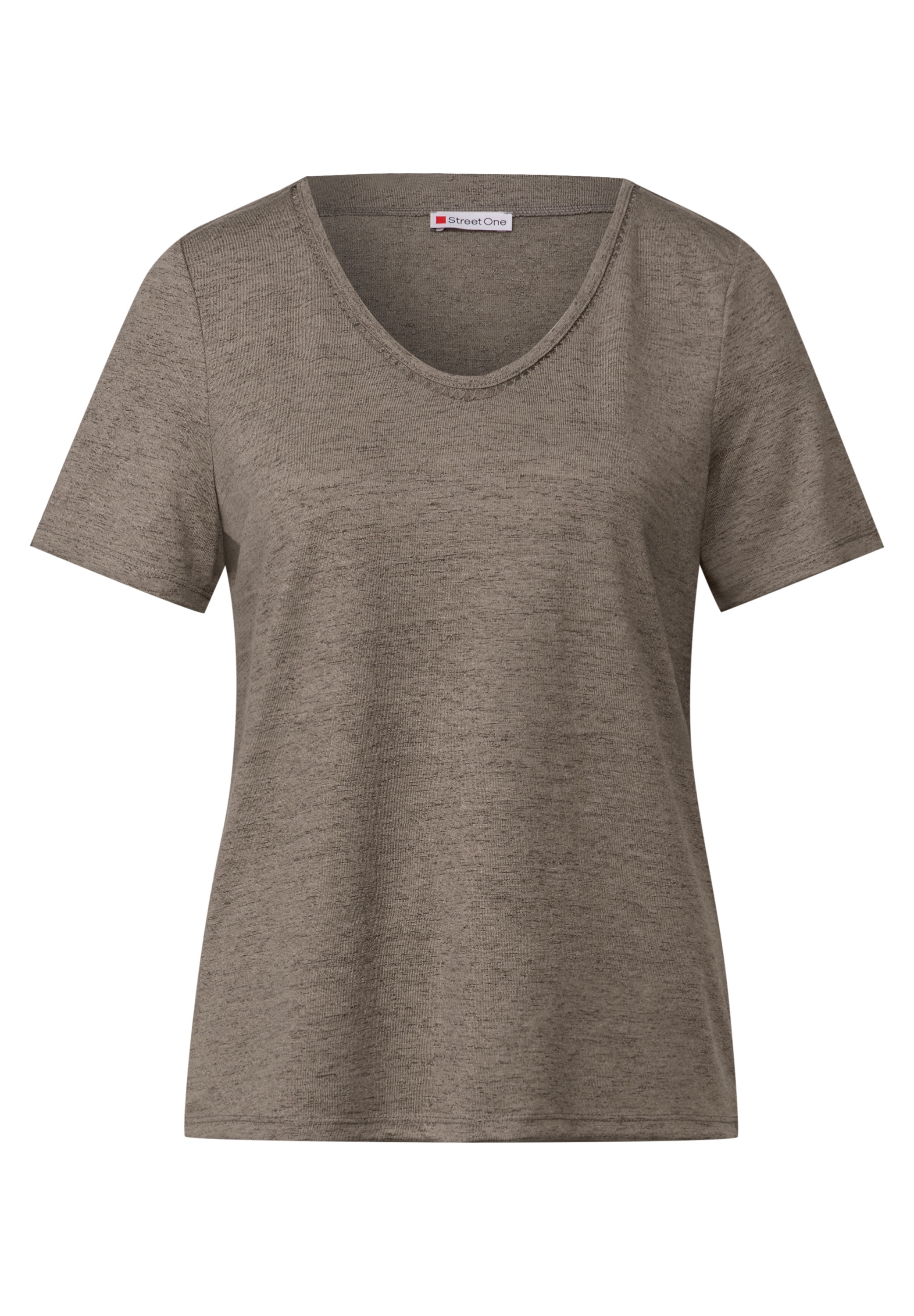 STREET ONE T-Shirt, aus elastischem Materialmix