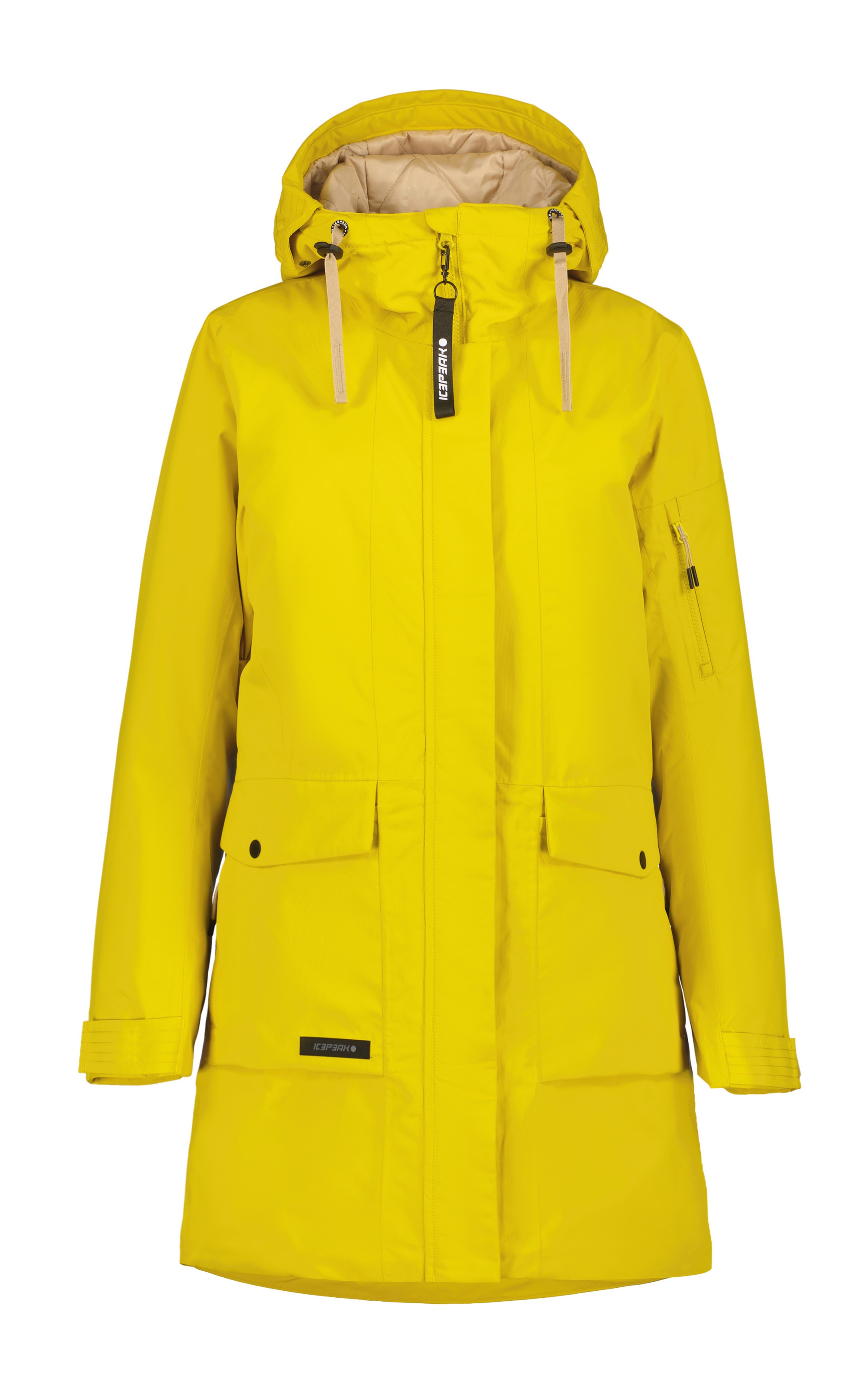 Funktionsparka ICEPEAK "ICEPEAK ALPENA", Damen, Gr. 42, gelb, Obermaterial: 100% Polyester, Jacken, für vielseitige Outdoor-Aktivitäten, winddicht, sportlicher Stil 3