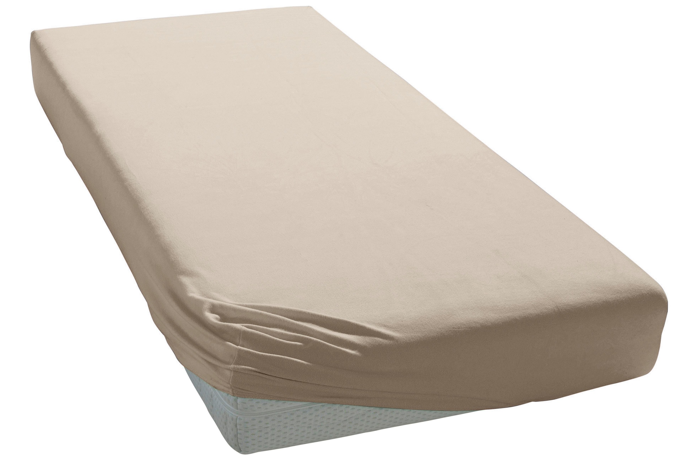 Elegante Spannbettlaken "Mako-Jersey" in hochwertiger Qualität mit Elasthan-Anteil