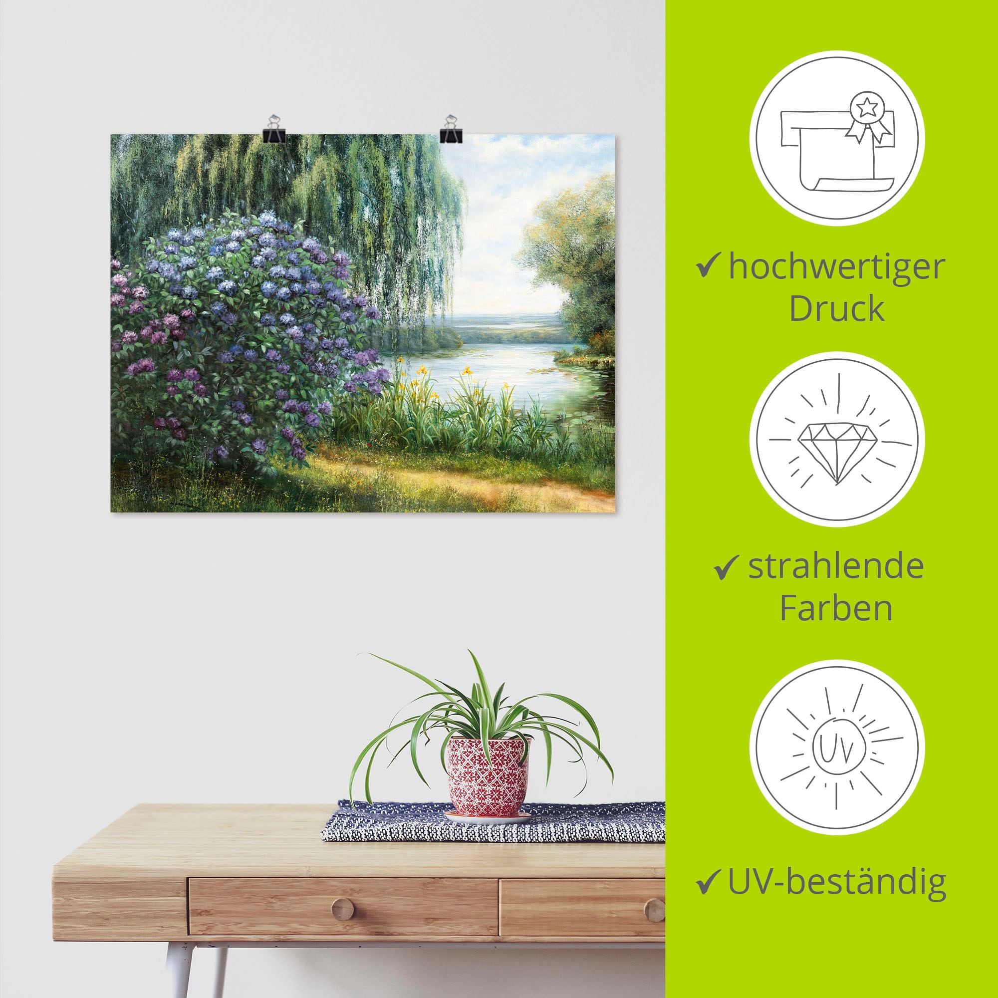 Artland Wandbild »Am See«, Seebilder, (1 St.), als Leinwandbild, Poster in verschied. Größen