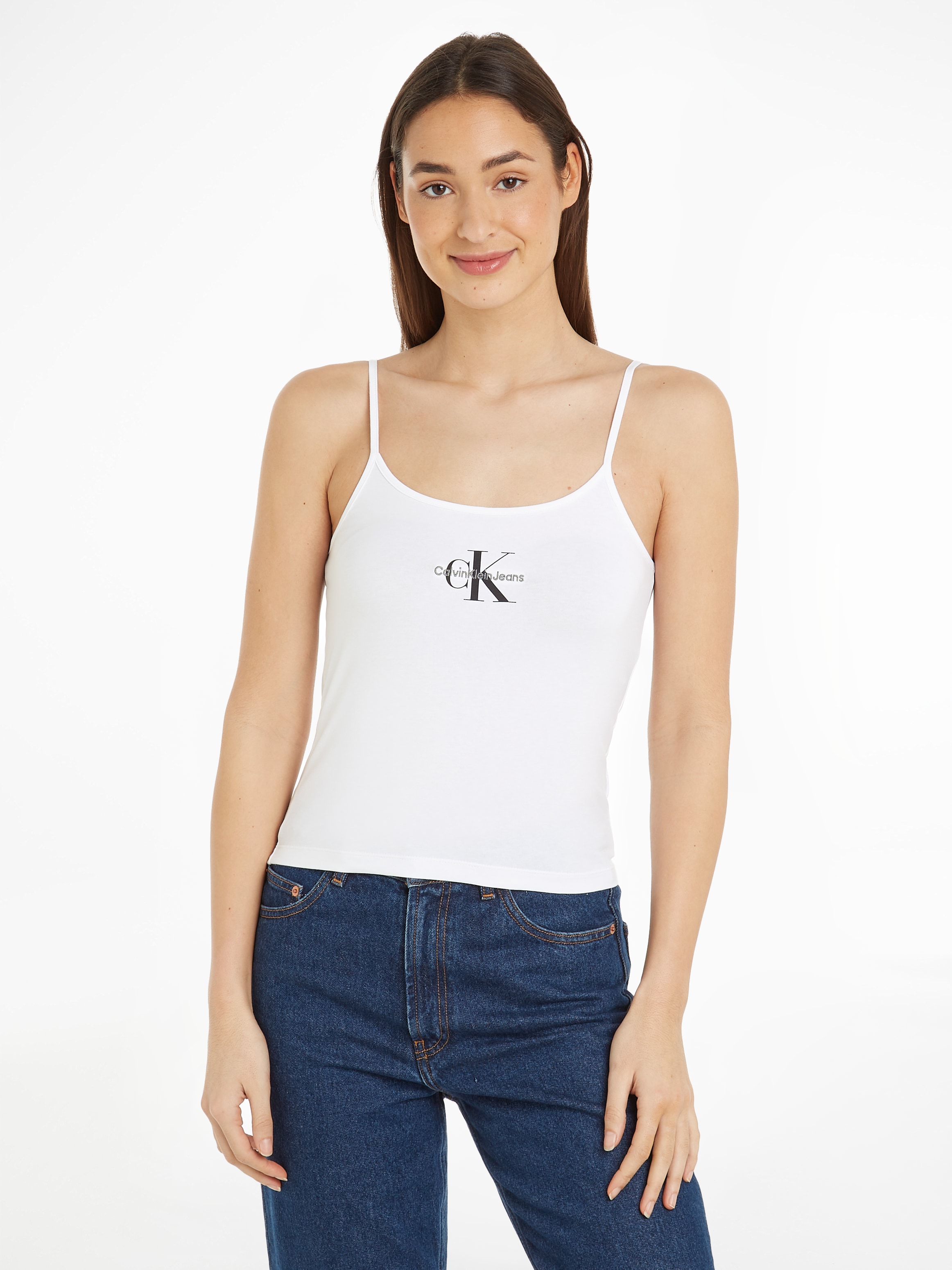 Calvin Klein Jeans T-Shirt »MONOLOGO STRAPPY TANK TOP«, mit Logomarkenpatch