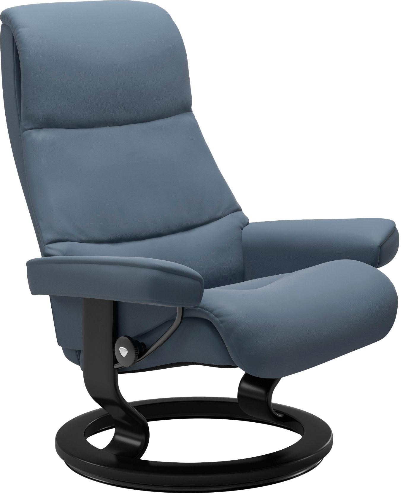 Stressless® Relaxsessel »View«, (Set, Relaxsessel mit Hocker), mit Classic Base, Größe M,Gestell Schwarz