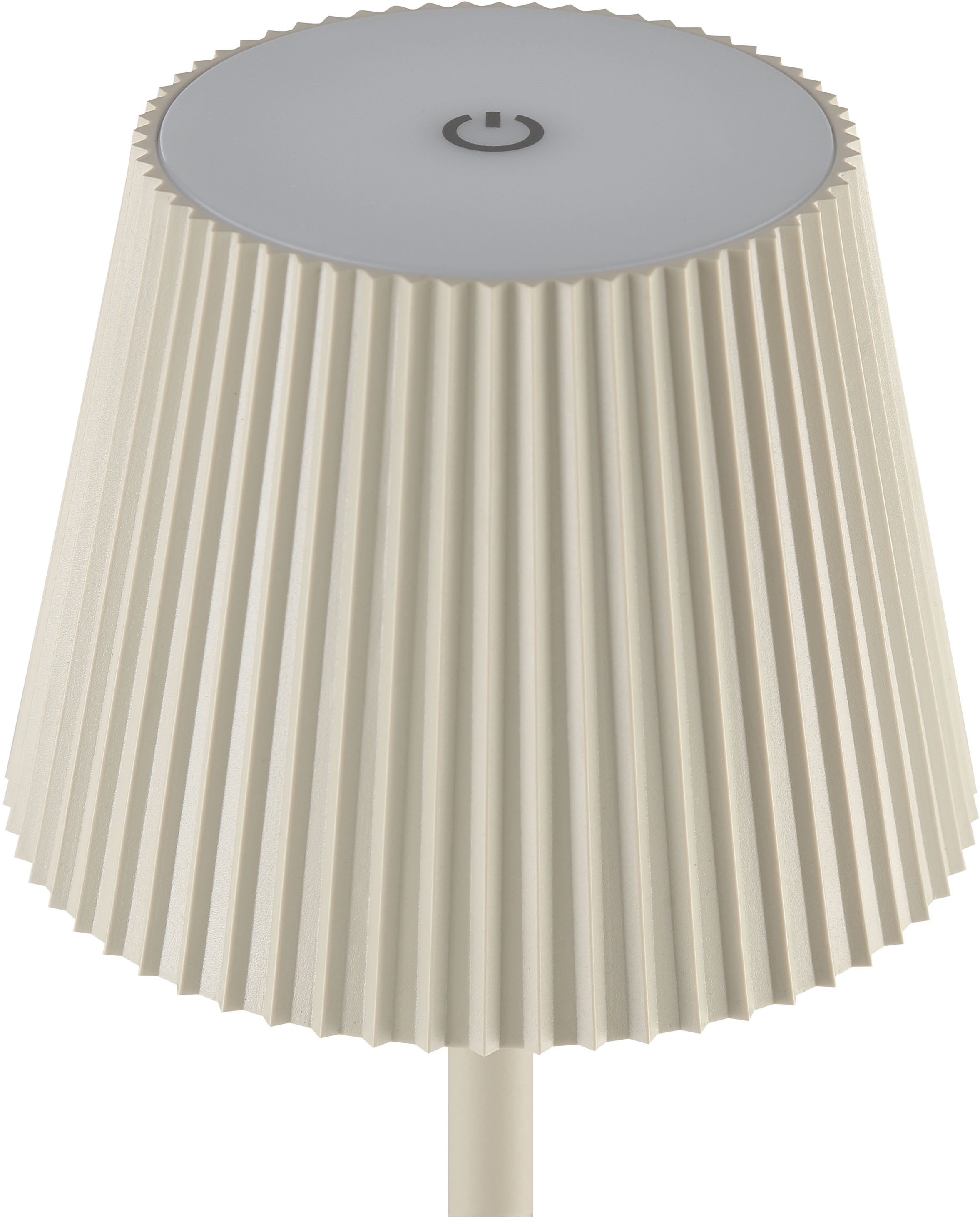 my home LED Außen-Stehlampe »MACOBO«, 1 flammig, Leuchtmittel LED-Modul | LED fest integriert, LED Akku-Leuchte, 125 cm, 340 lm, 3000K, Touchdimmer, Edelstahl, beige