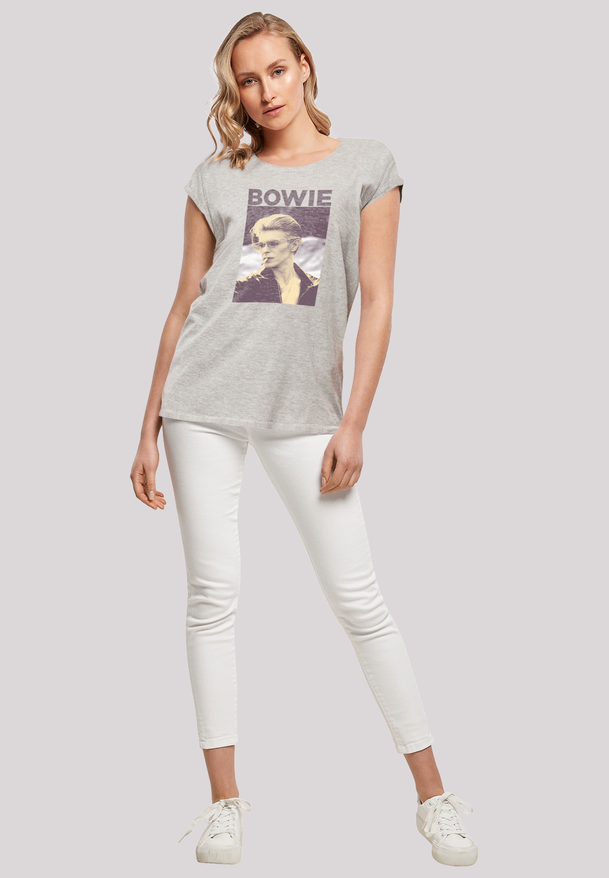 F4NT4STIC T-Shirt »David Bowie Smoking Photograph«, Print