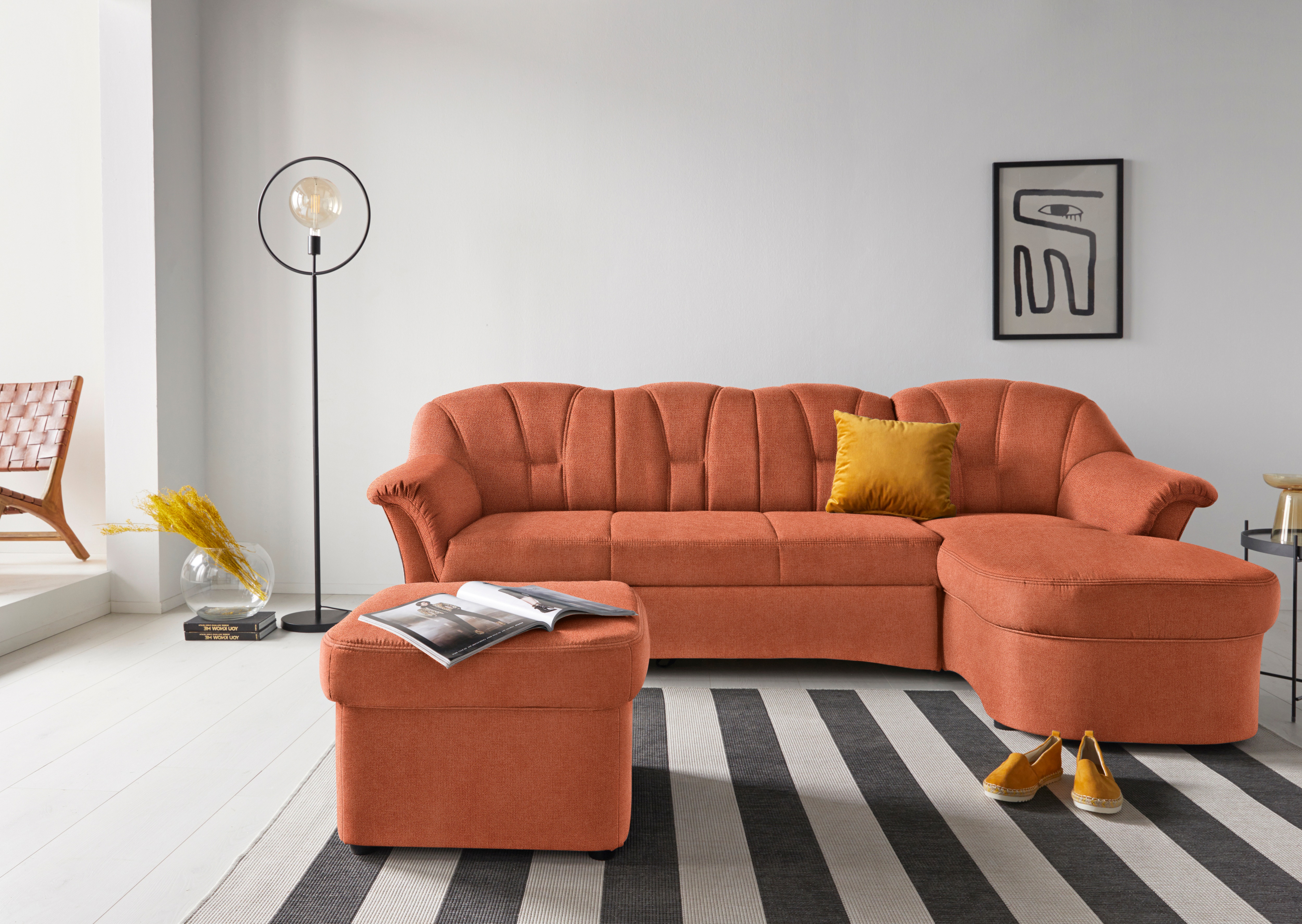 Thumbnail - DOMO collection Ecksofa Papenburg L-Form, in großer Farbvielfalt, wahlweise mit Bettfunktion