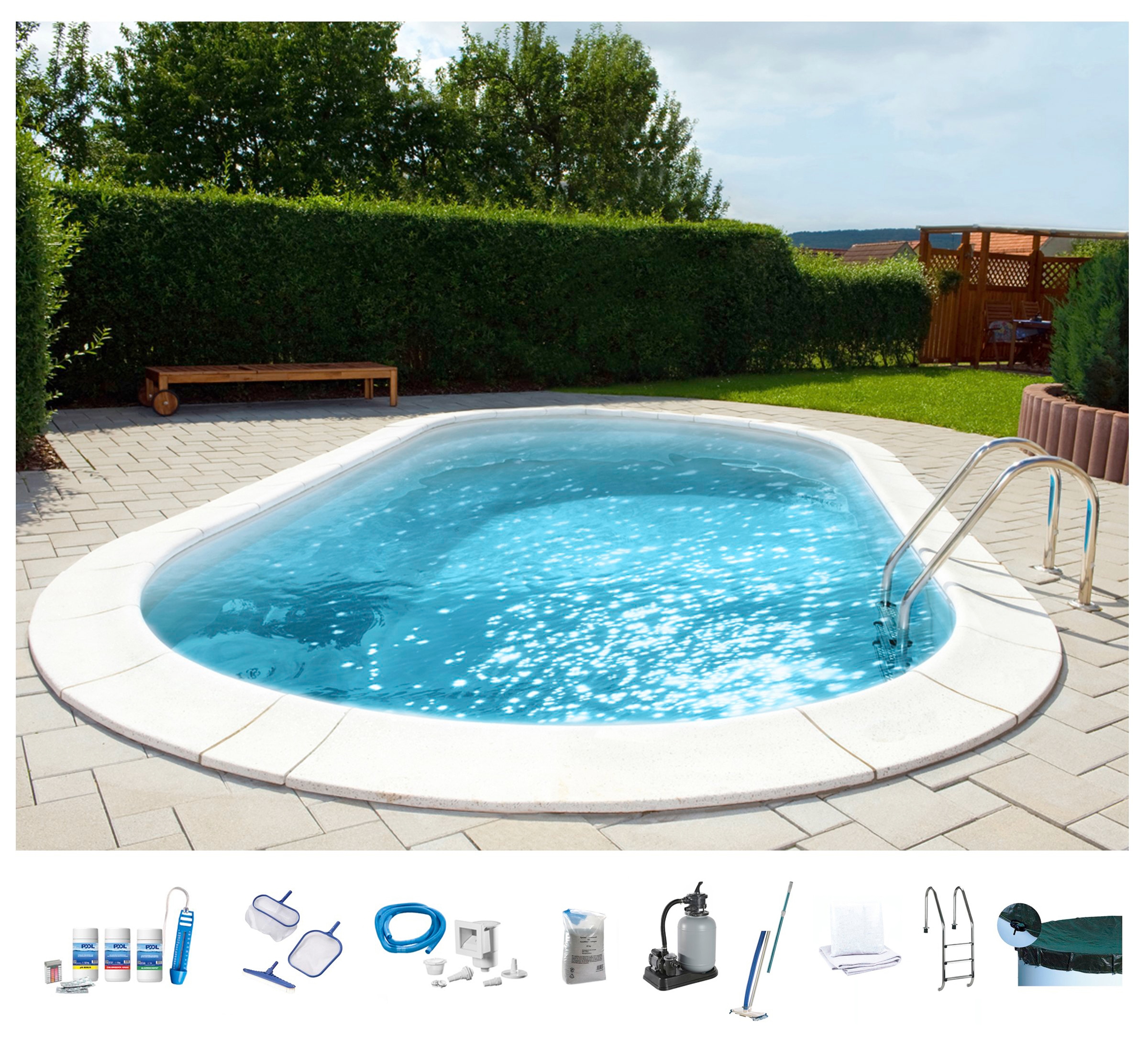 my POOL BWT Ovalpool "PREMIUM mit sandfarbener Innenfolie" Höhe 120 cm, in günstig online kaufen