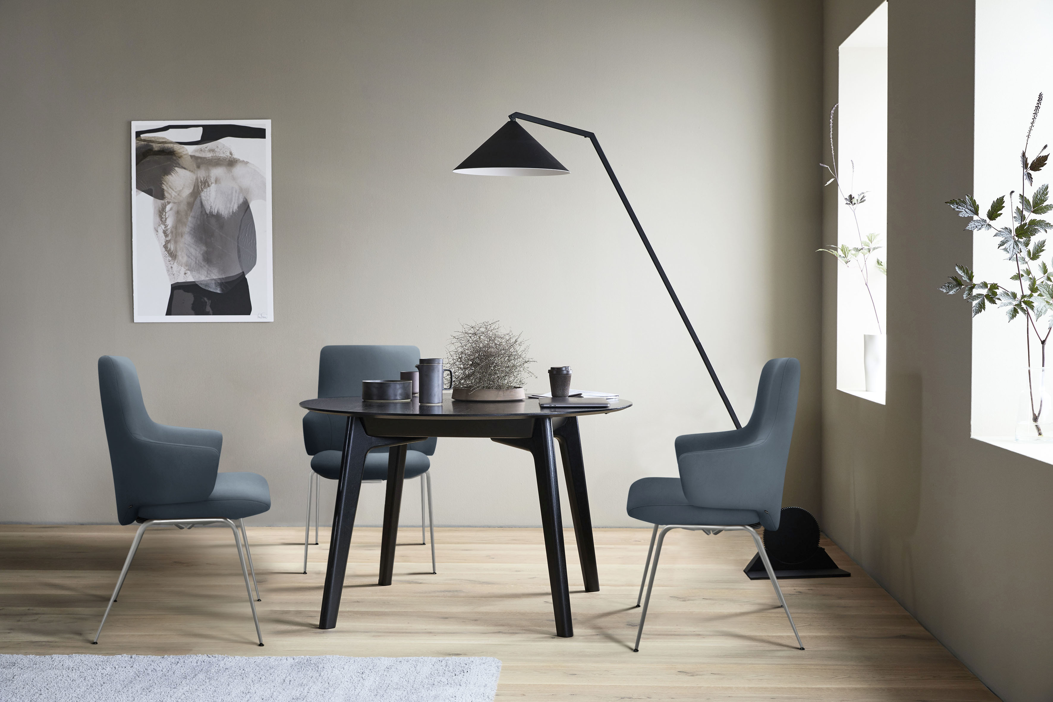 Stressless Polsterstuhl "Laurel" () Low Back mit Armlehne, Größe L, mit Beinen aus Stahl in Chrom glänzend