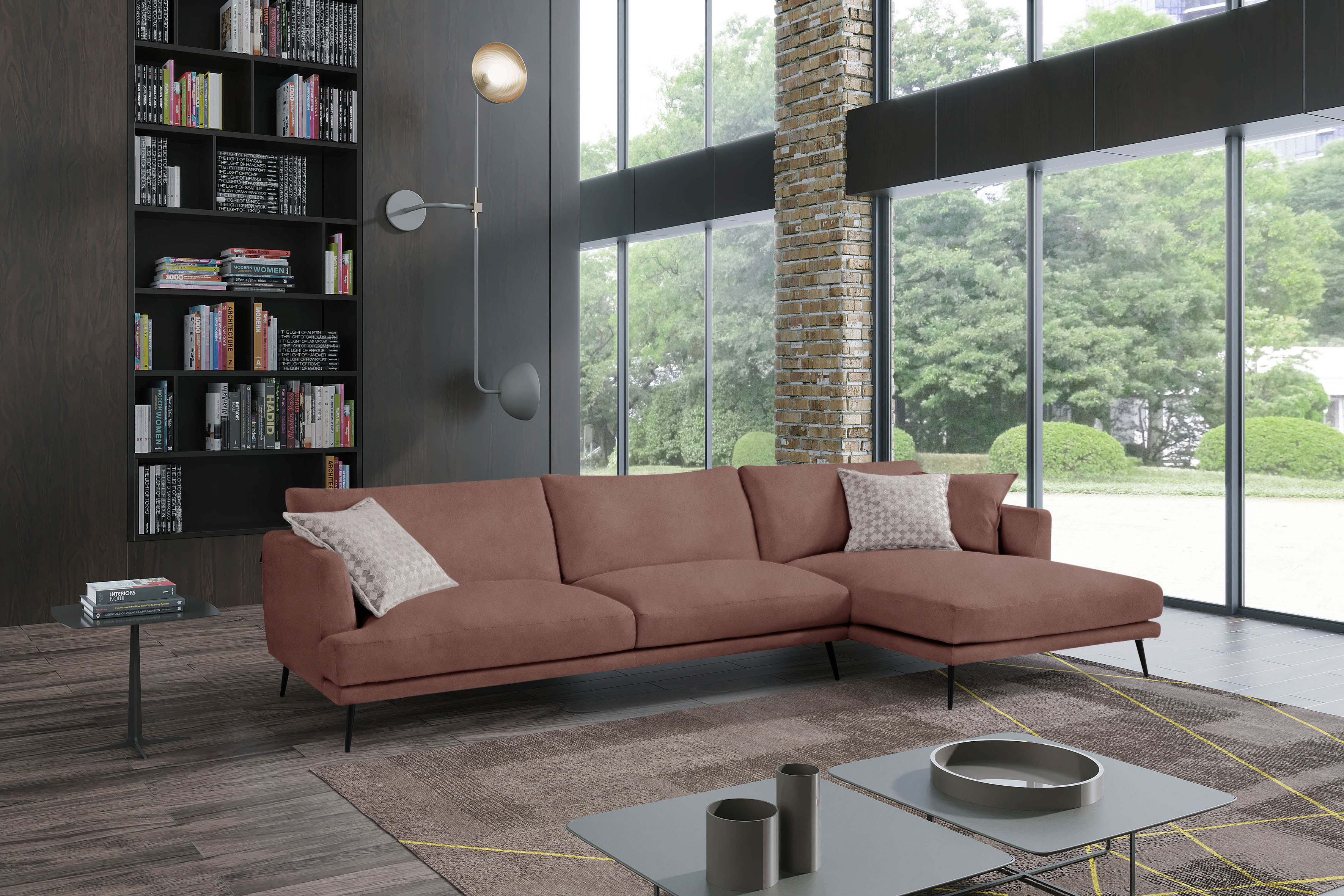 Egoitaliano Ecksofa "Sophia, Designsofa mit extrakomfortablem Sitzkomfort, Breite 274cm" mit Daunenfederung, L-Form