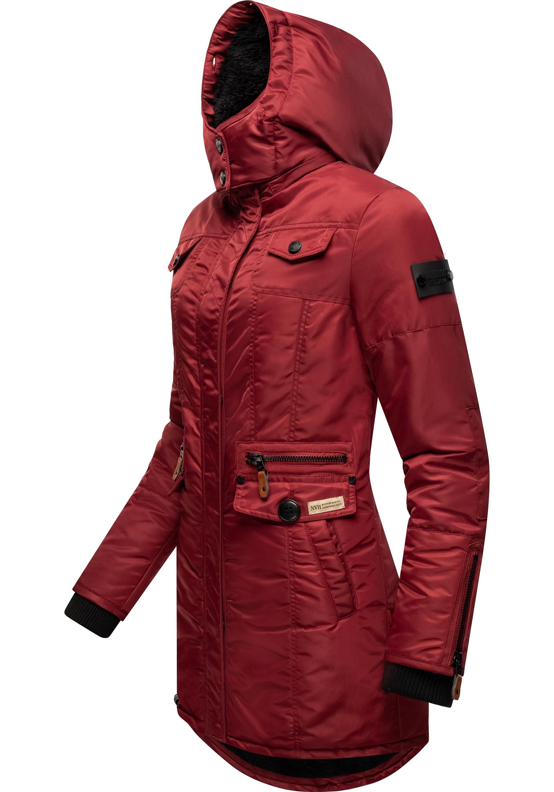 Navahoo Steppmantel »Schätzchen«, warmer Winterparka mit Kunstfellkapuze