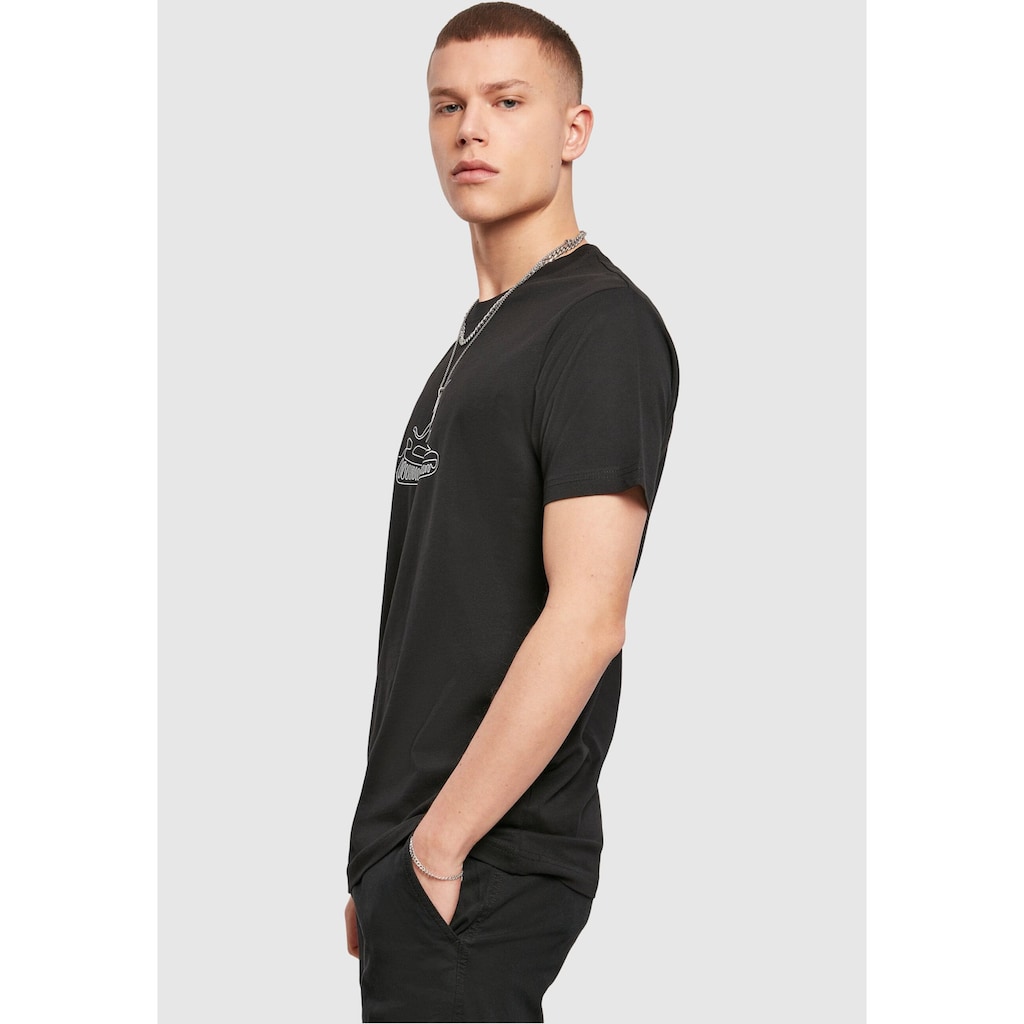 MisterTee Kurzarmshirt »MisterTee Herren One Line Sneaker Tee«, (1 tlg.)