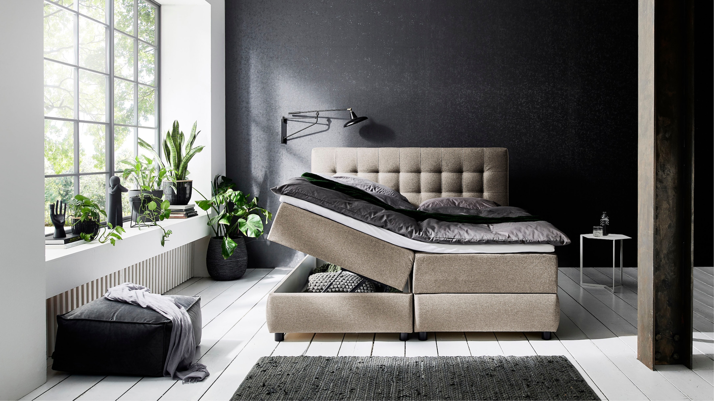 ATLANTIC home collection Boxbett "LILO" inkl. Bettkasten und Topper