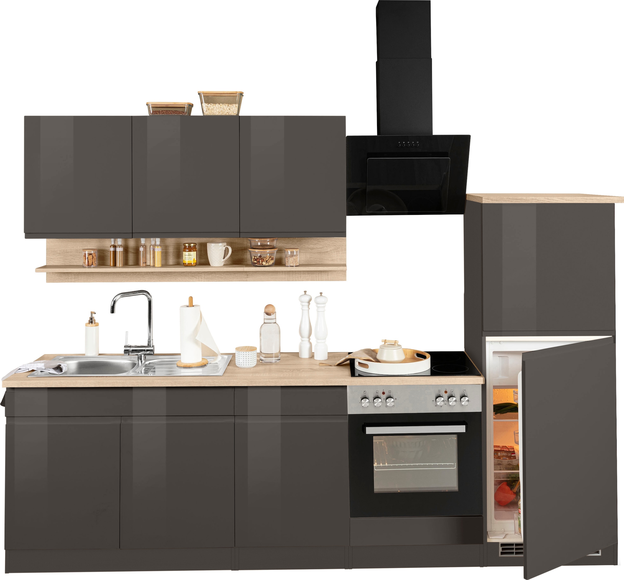 KOCHSTATION Küchenzeile »KS-Virginia« Breite 270 cm, wahlweise mit E-Geräten