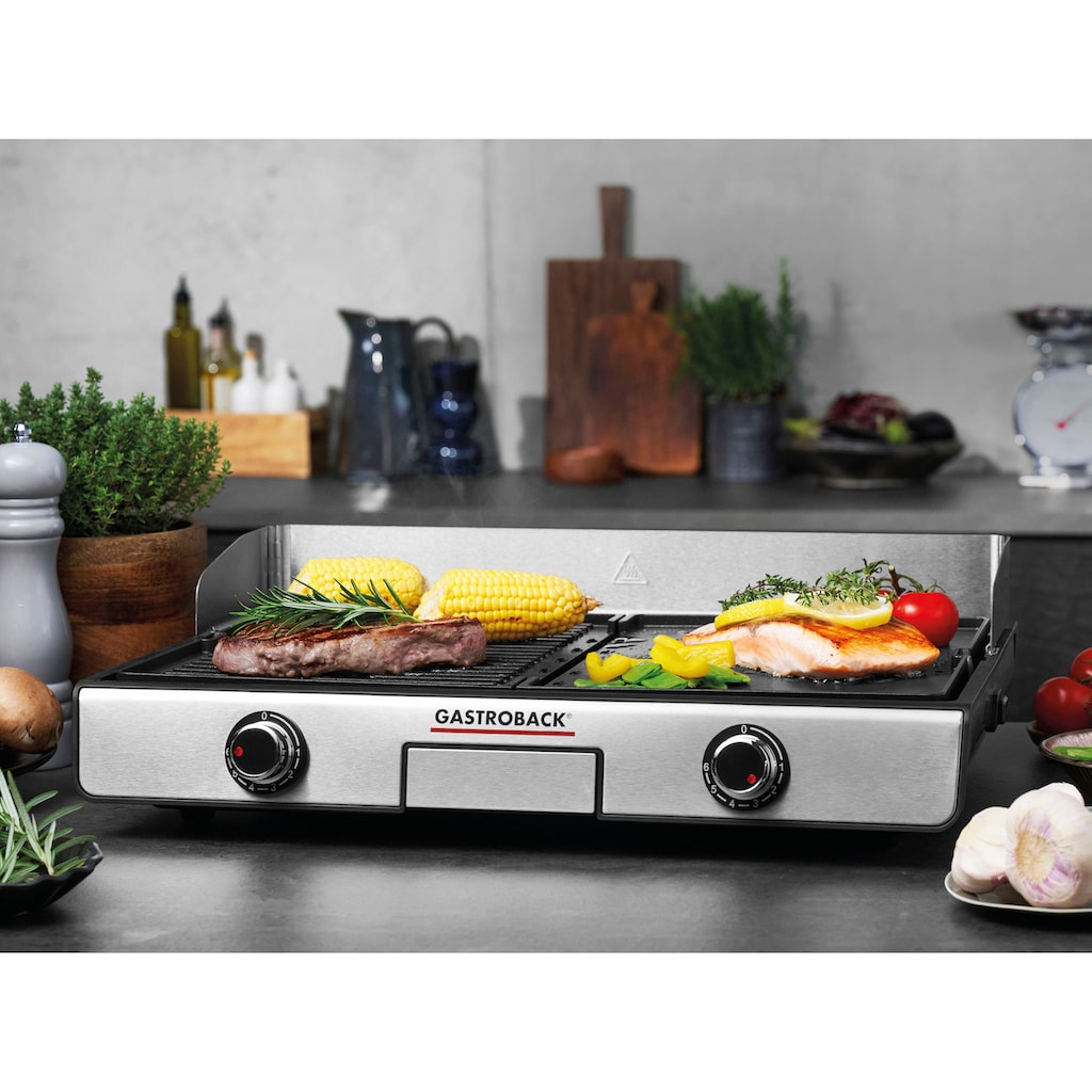 Gastroback Tischgrill »42524 Design Plancha & BBQ«, 2000 W