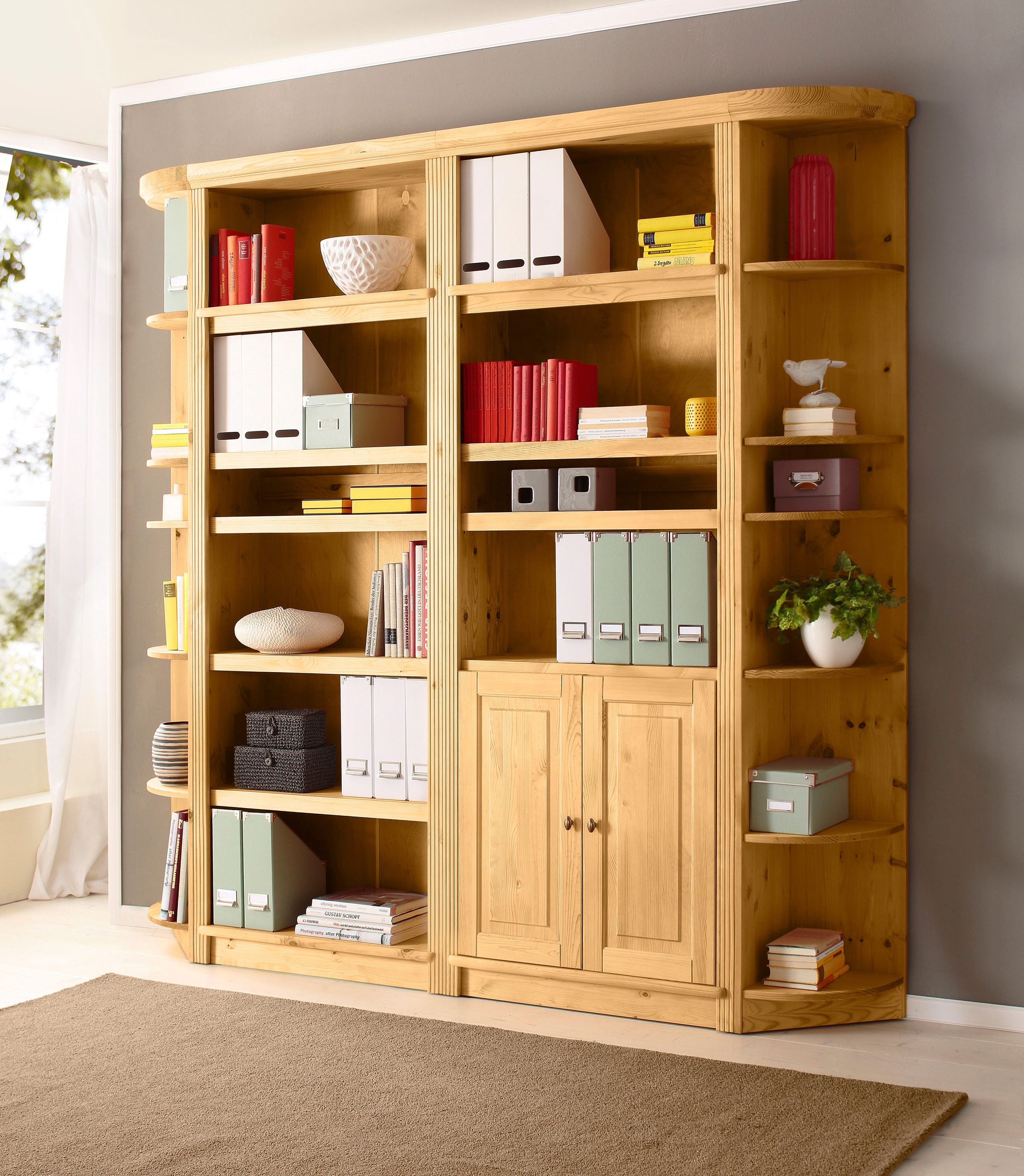 in 2 BAUR Holztüren affaire Höhen, 2 »Cliff«, | bestellen Home Bücherregal mit