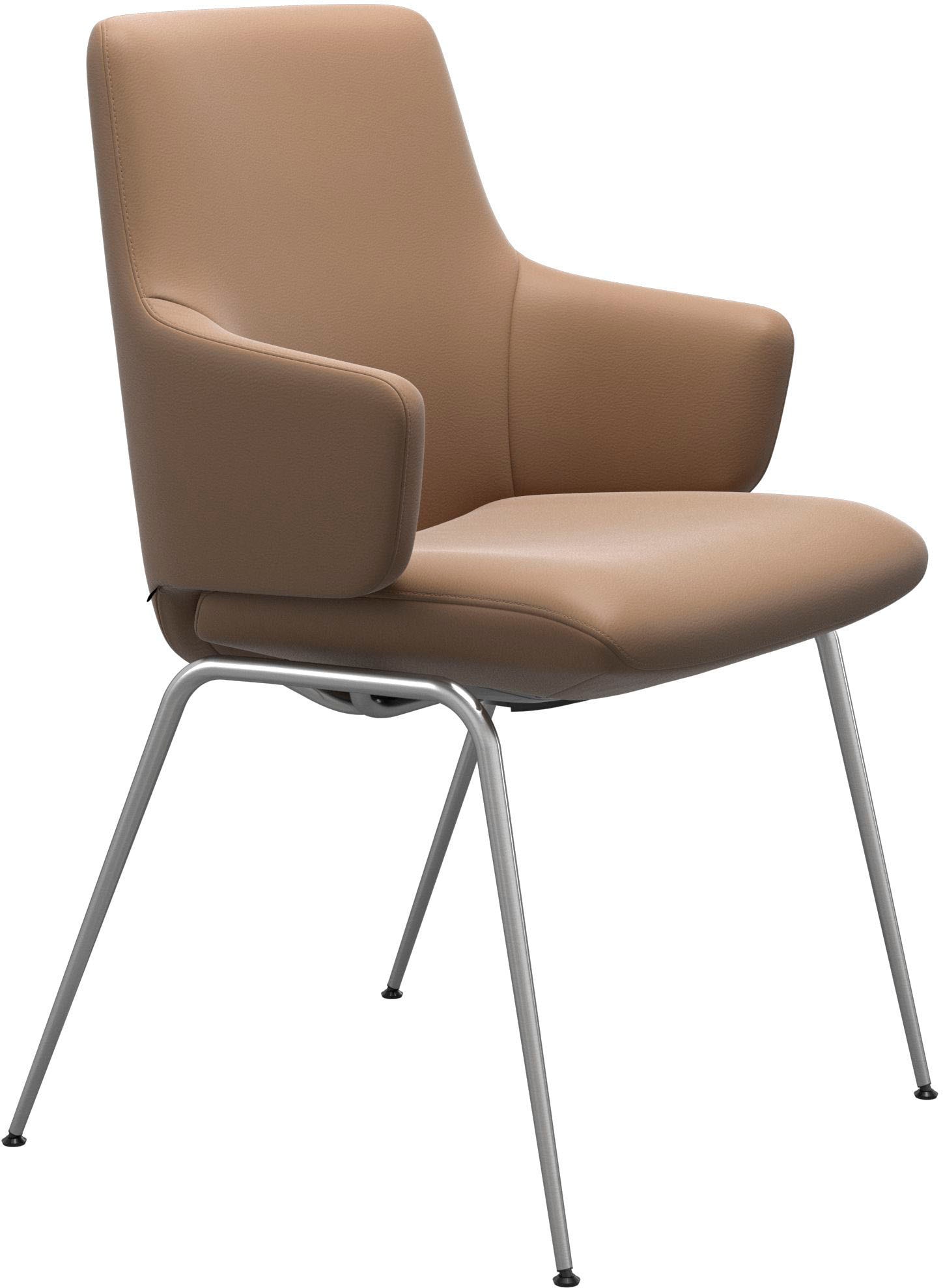 Stressless® Polsterstuhl »Laurel«, Leder PALOMA, Low Back mit Armlehne, Größe L, mit Beinen aus Stahl in Schwarz matt