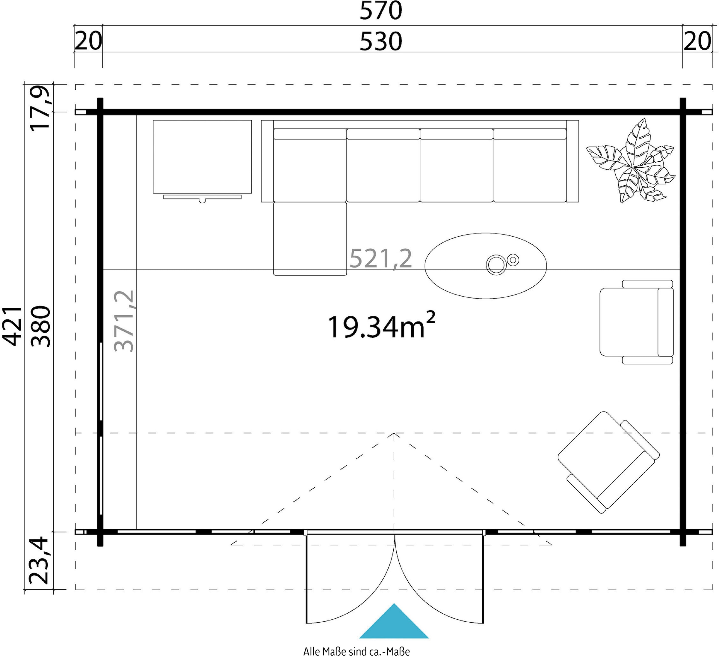 LASITA MAJA Gartenhaus »BALMORAL«, (Set, inkl. Fussbodenbretter zum verlegen)